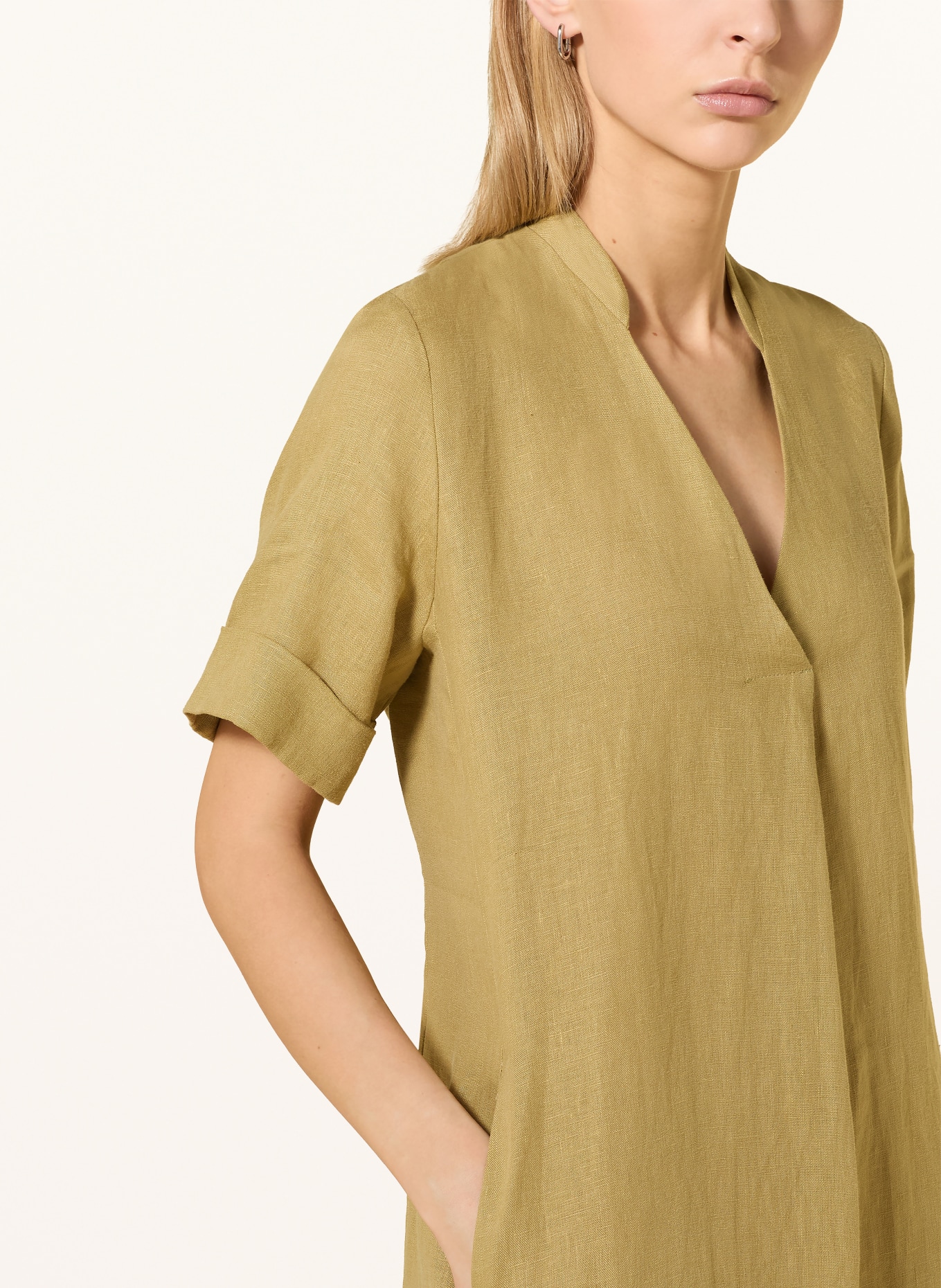 ELENA MIRO Leinenkleid: OLIV