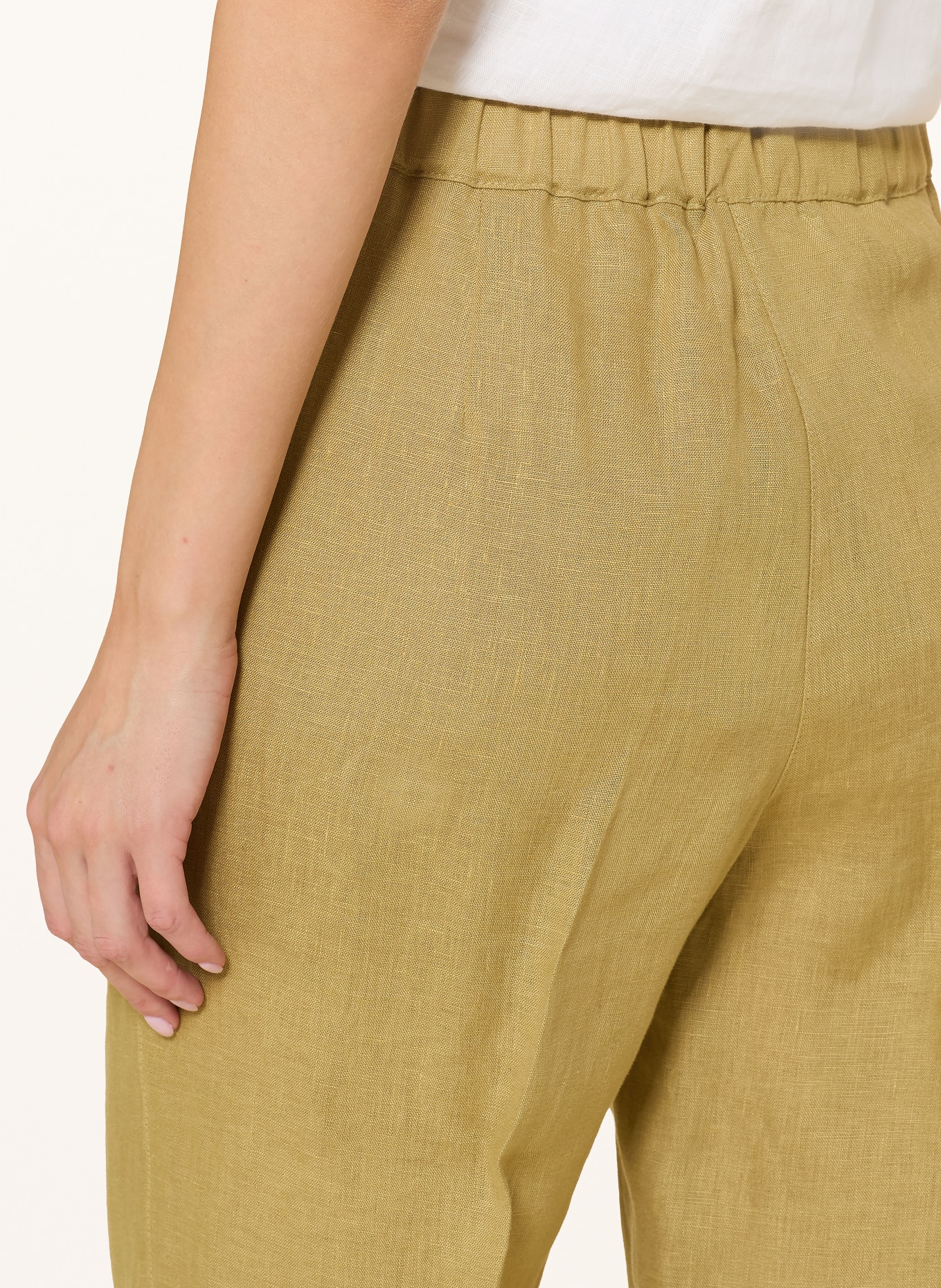 ELENA MIRO Marlenehose aus Leinen: HELLGRÜN