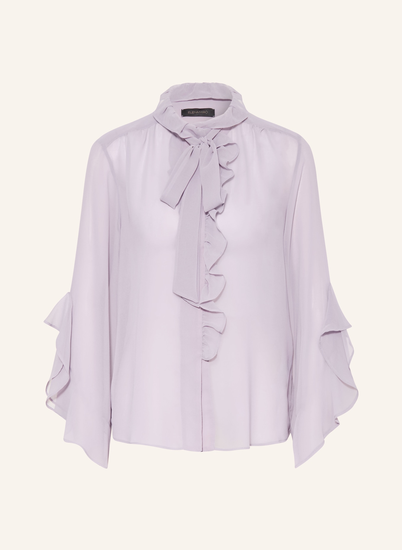 ELENA MIRO Blůza s odnímatelnou mašlí a volánky: SVĚTLE FIALOVÁ