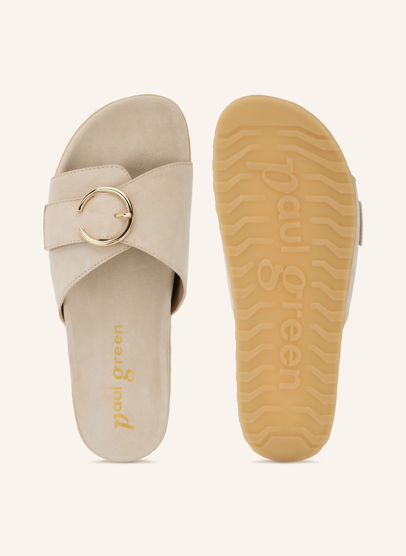paul green Slippers: BEIGE / GOLD