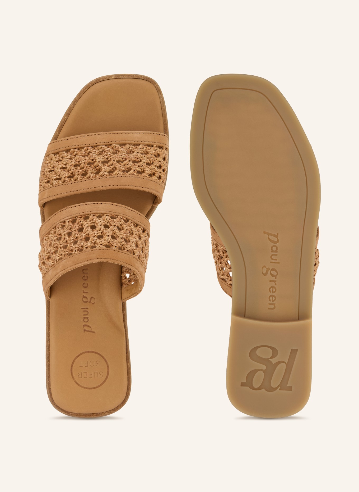 paul green Klapki: CAMELOWY