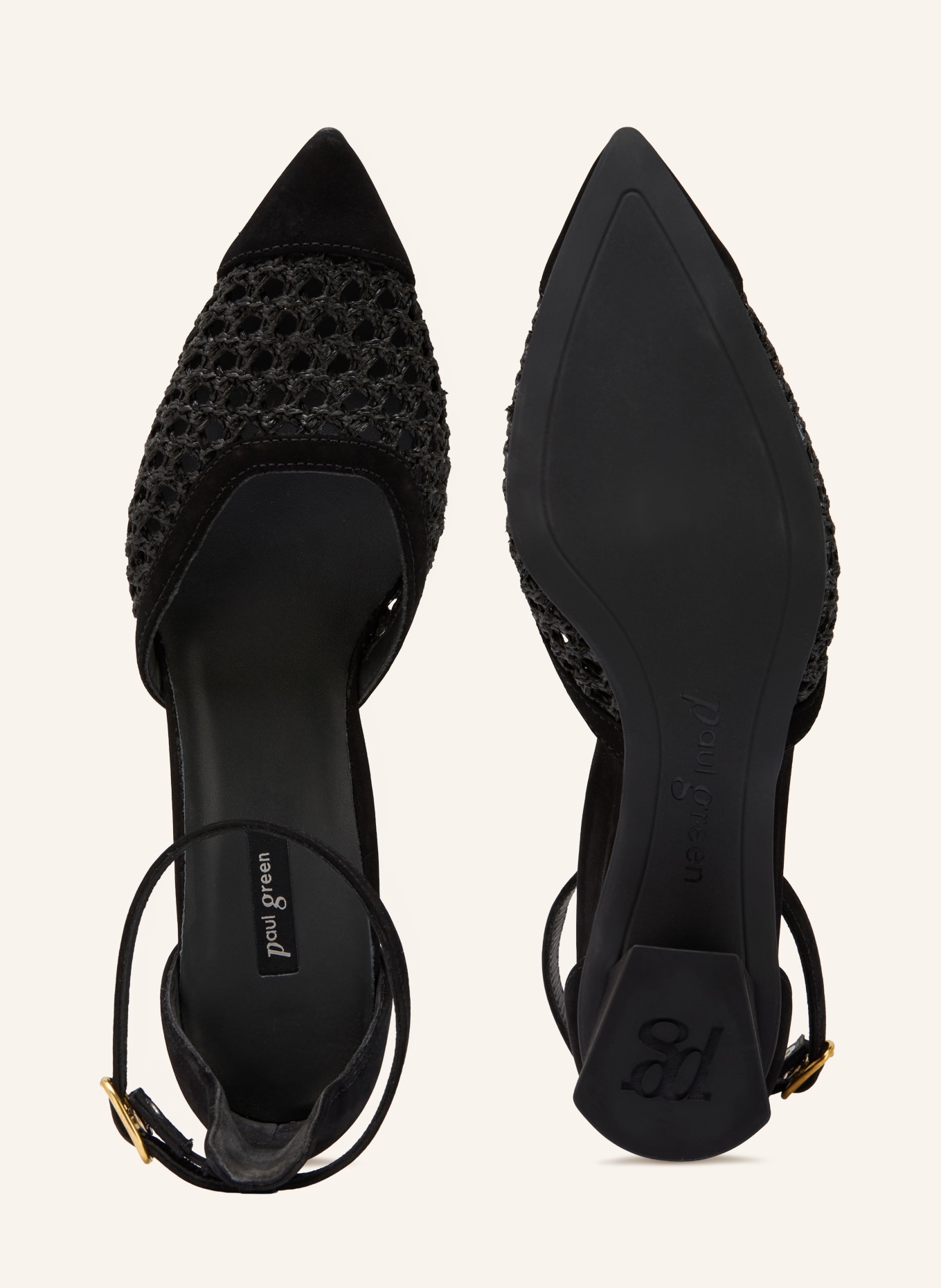 paul green Pumps: SCHWARZ / GOLD