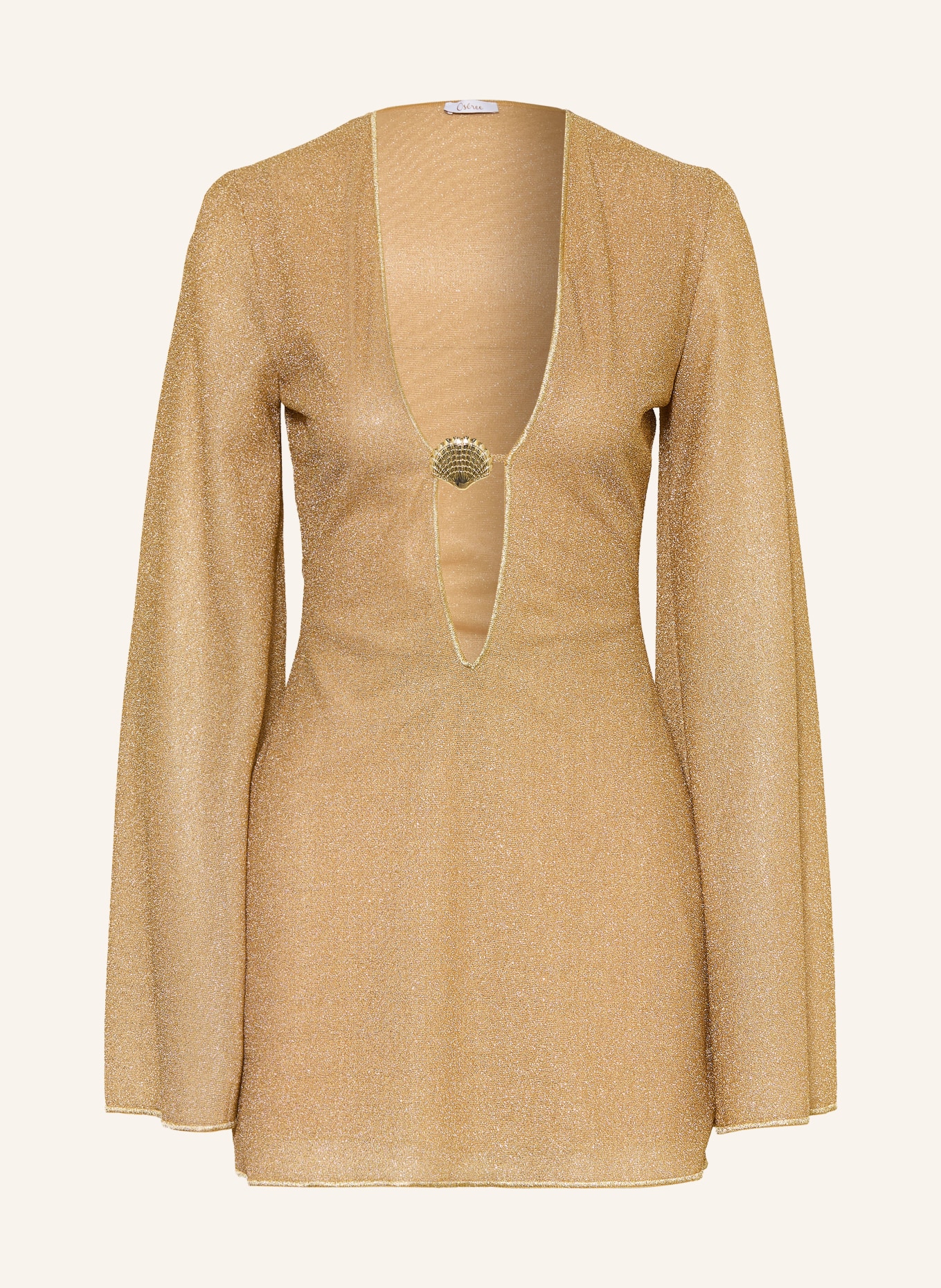 Oséree Strandkleid LUMIÈRE mit Glitzergarn: GOLD