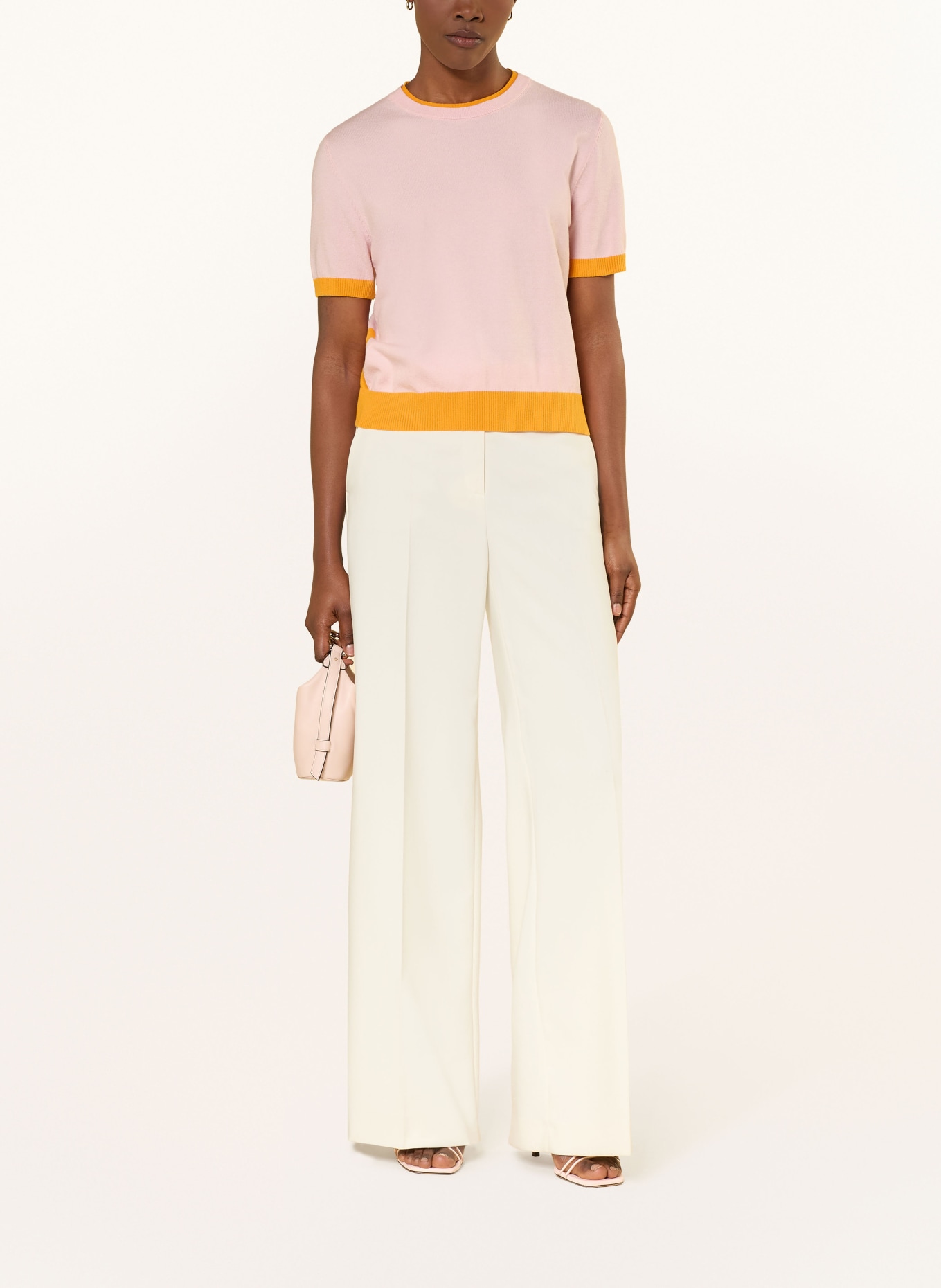 Miss Lagotte Pletené tričko: RŮŽOVÁ / TMAVĚ ORANŽOVÁ