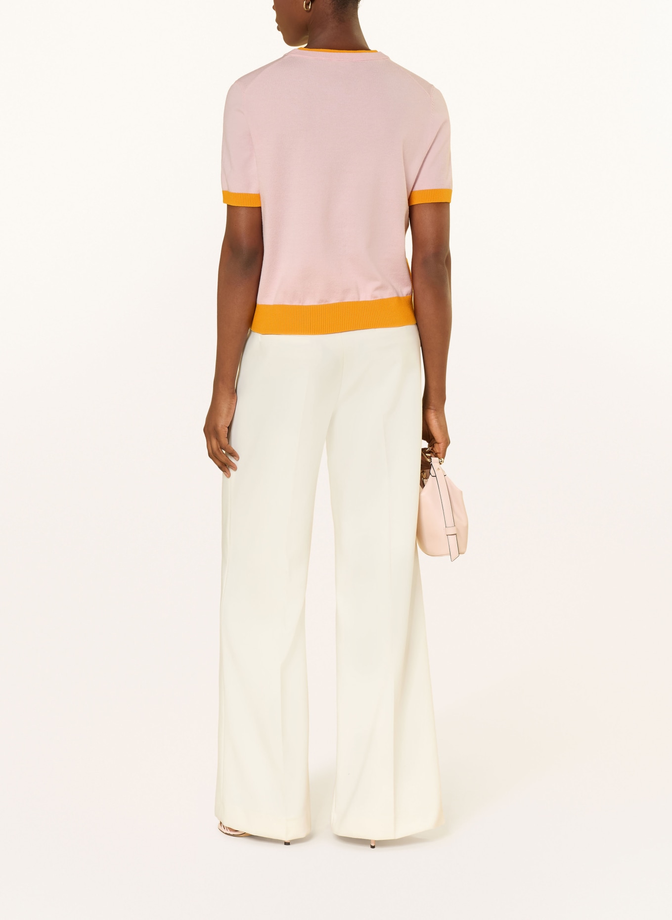 Miss Lagotte Pletené tričko: RŮŽOVÁ / TMAVĚ ORANŽOVÁ