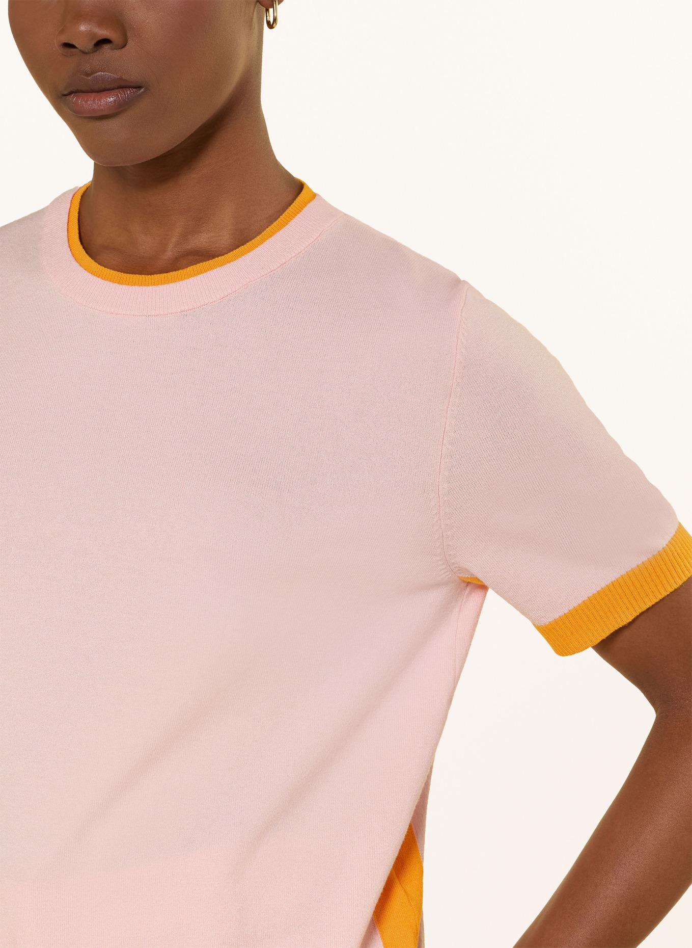 Miss Lagotte Pletené tričko: RŮŽOVÁ / TMAVĚ ORANŽOVÁ