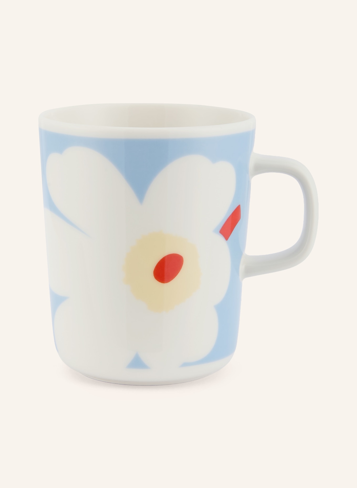 marimekko 2er-Set Henkelbecher OIVA/JUHLA: WEISS / ORANGE / HELLBLAU