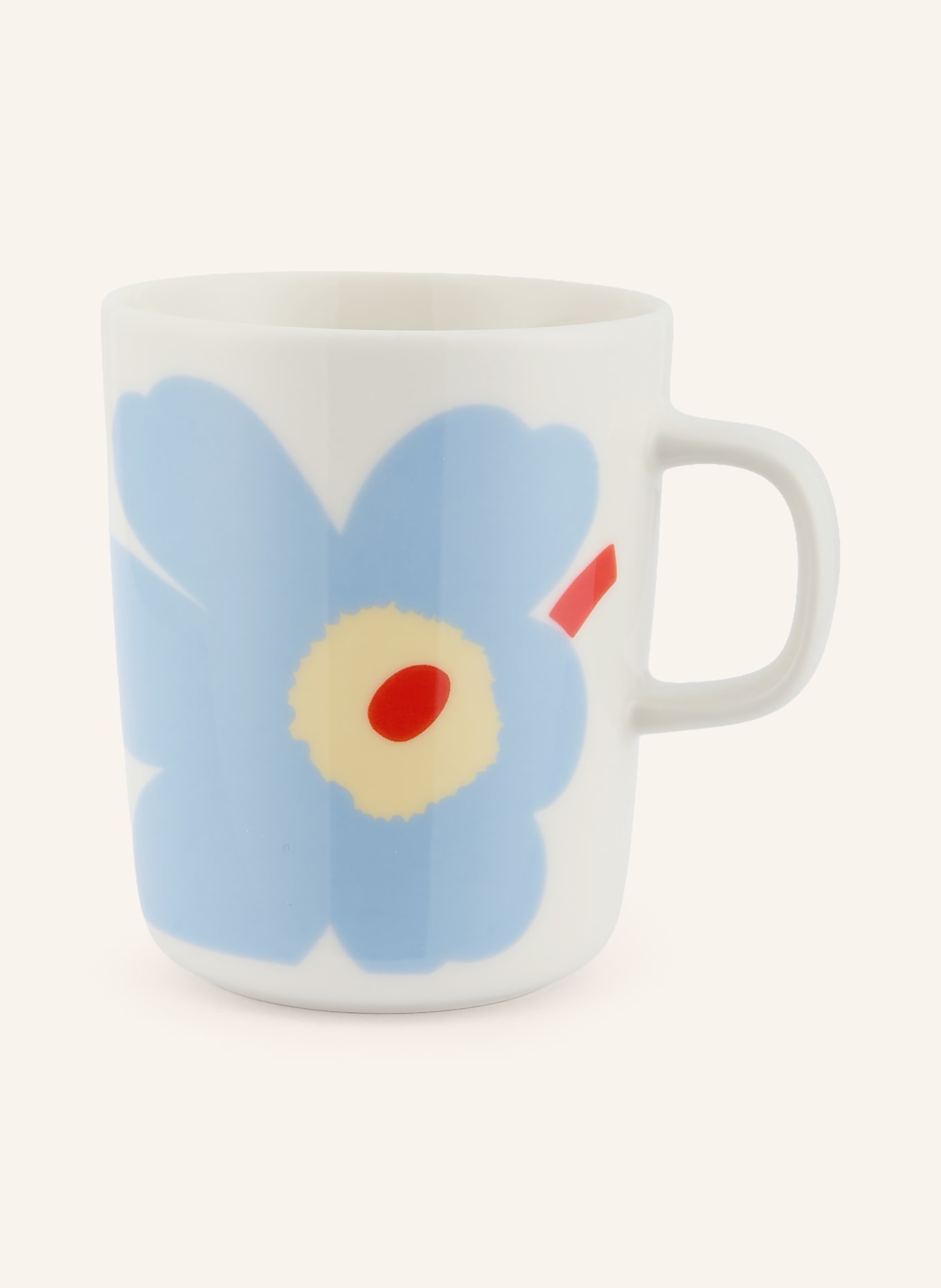 marimekko 2er-Set Henkelbecher OIVA/JUHLA: WEISS / ORANGE / HELLBLAU