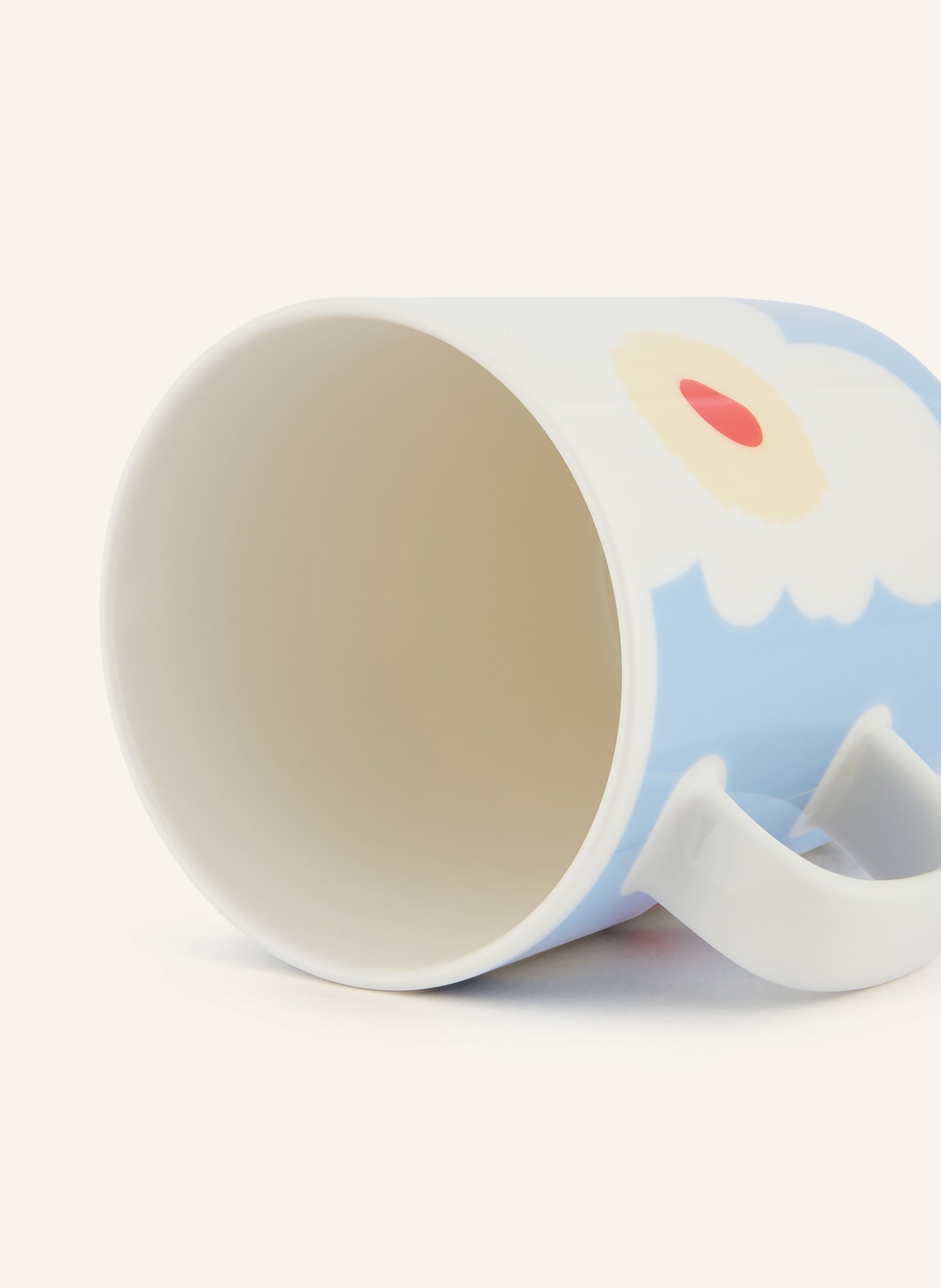 marimekko 2er-Set Henkelbecher OIVA/JUHLA: WEISS / ORANGE / HELLBLAU