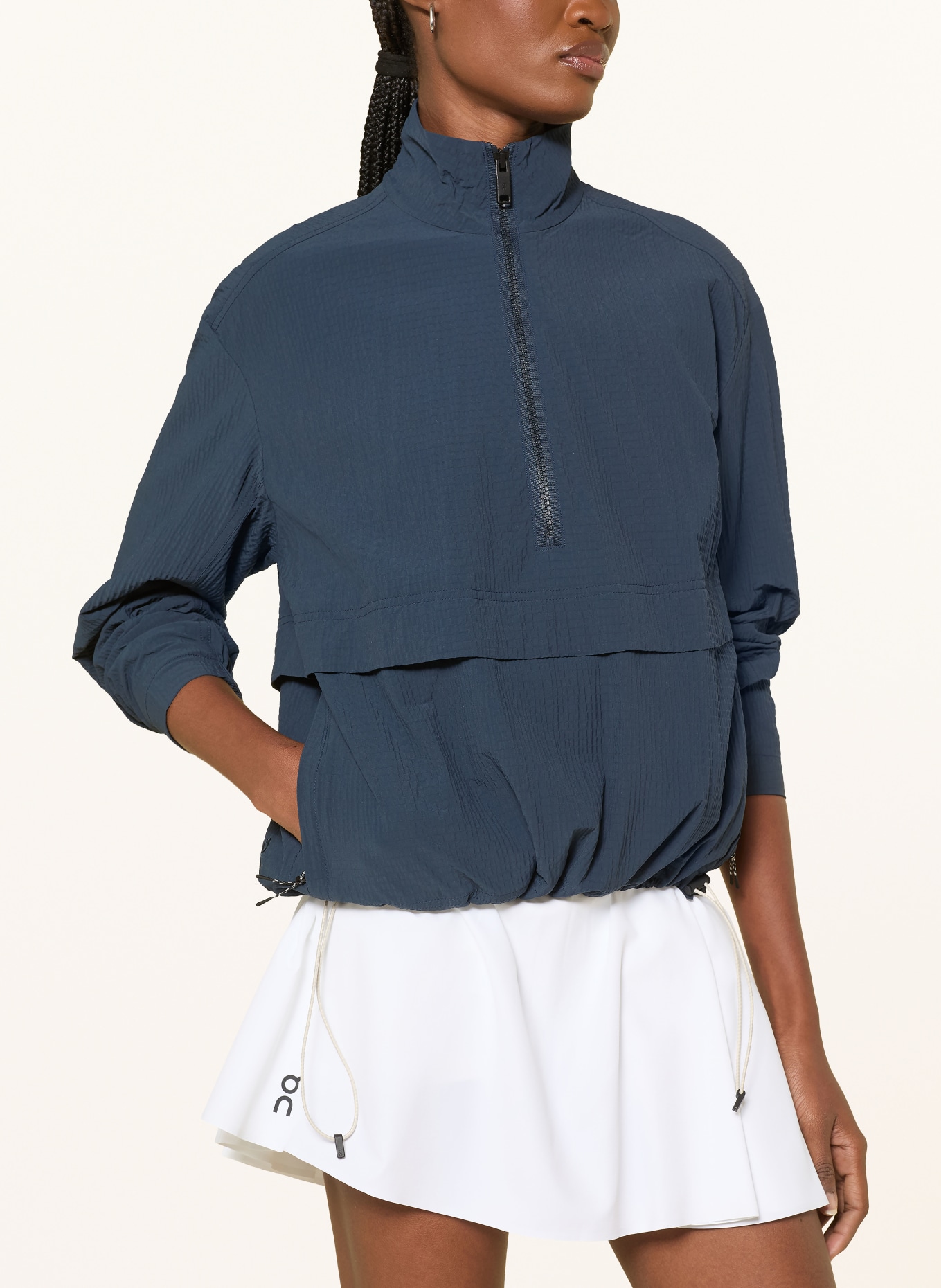 On Tennisjacke COURTSIDE 1/2 ZIP EAZE: SCHWARZ