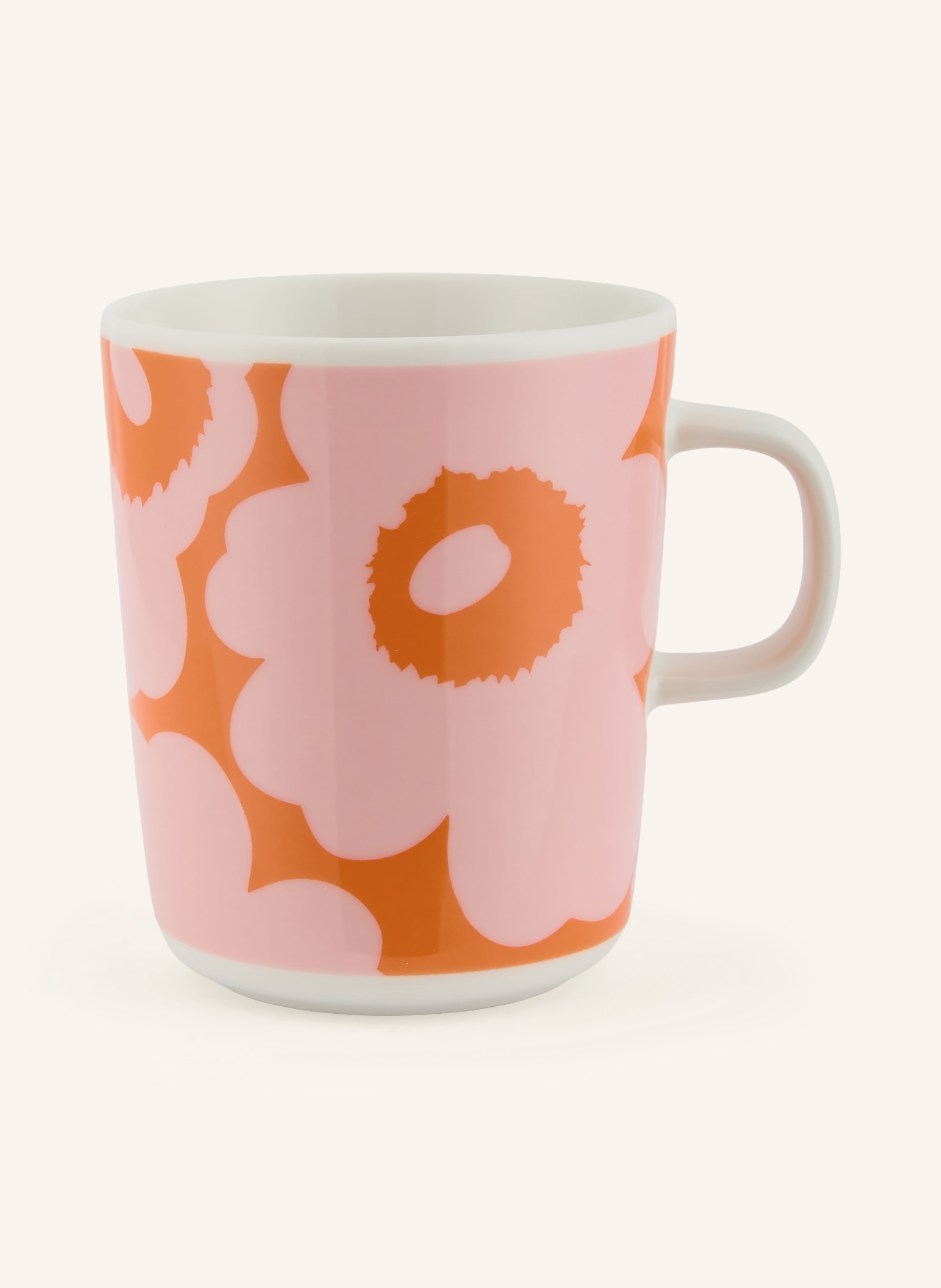 marimekko 4dílná snídaňová sada OIVA/UNIKKO: RŮŽOVÁ / KRÉMOVÁ / RŮŽOVÁ