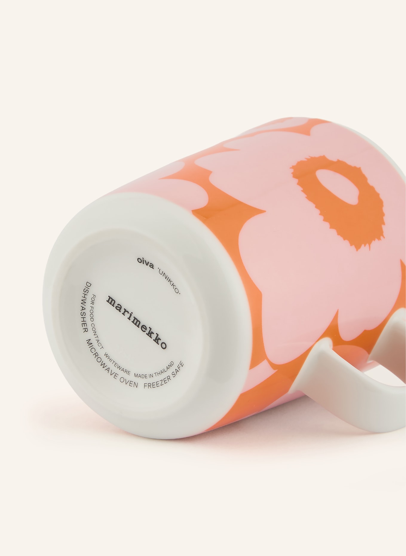 marimekko 4dílná snídaňová sada OIVA/UNIKKO: RŮŽOVÁ / KRÉMOVÁ / RŮŽOVÁ