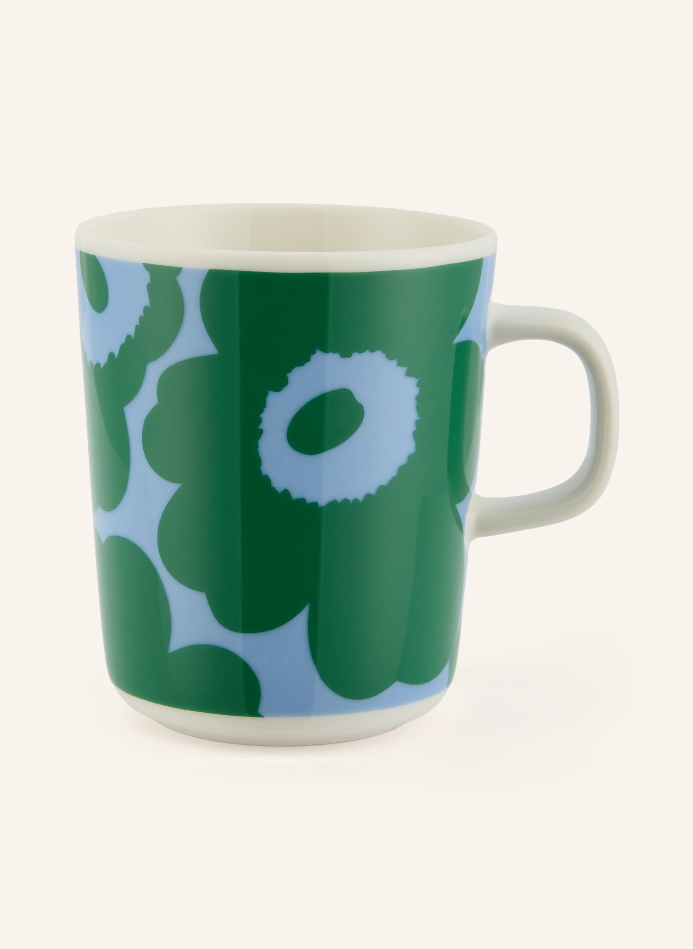 marimekko 4dílná snídaňová sada OIVA/UNIKKO: ZELENÁ / KRÉMOVÁ / TMAVĚ MODRÁ