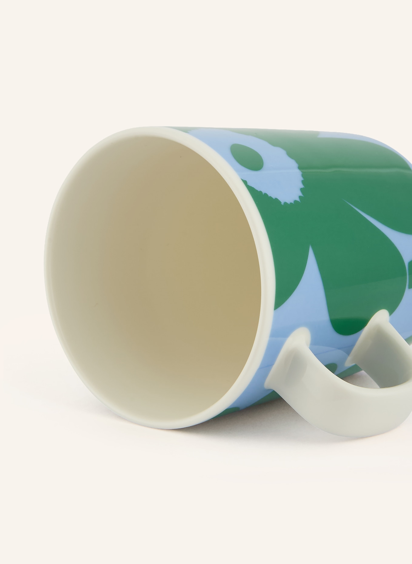 marimekko 4dílná snídaňová sada OIVA/UNIKKO: ZELENÁ / KRÉMOVÁ / TMAVĚ MODRÁ