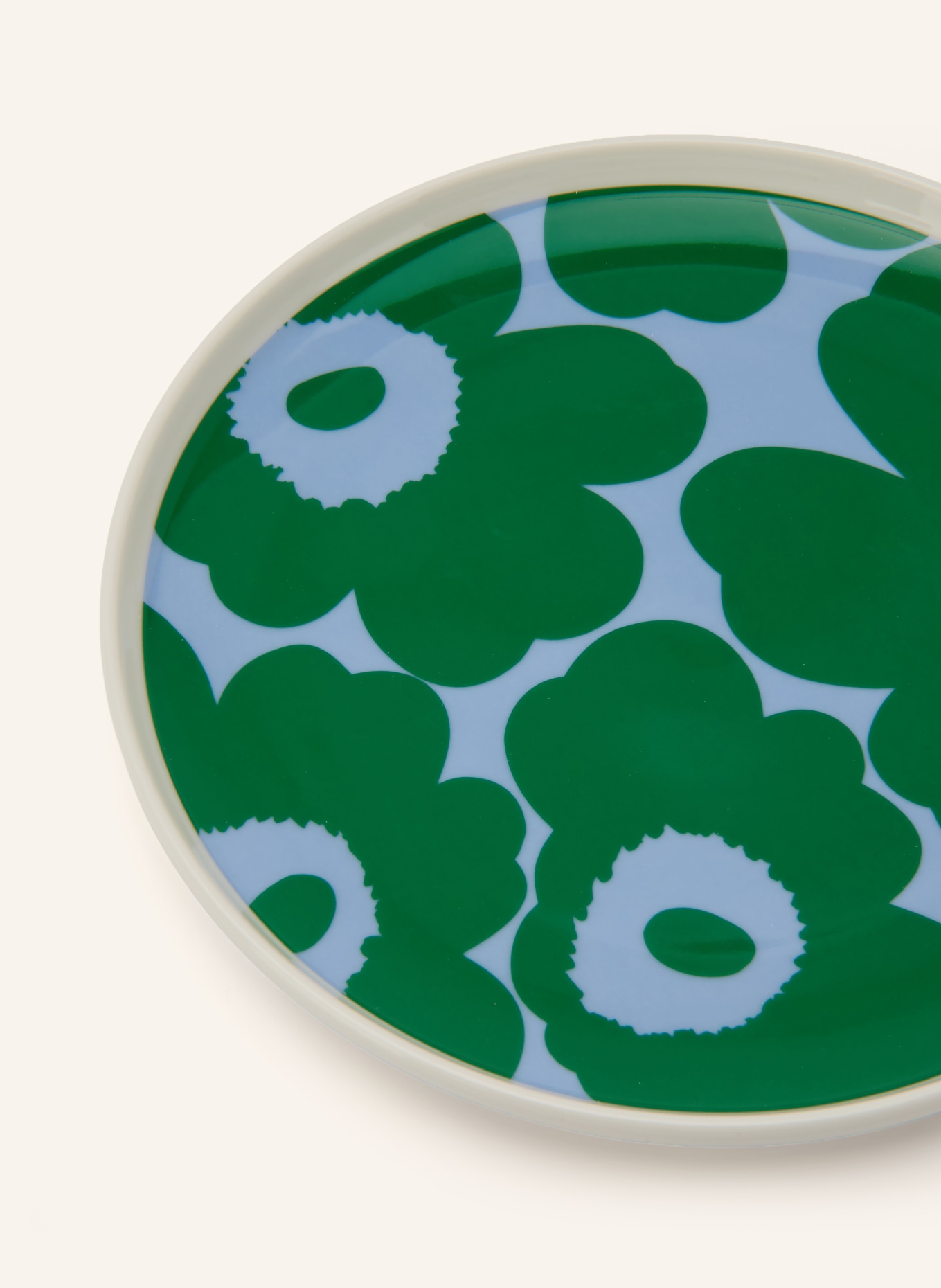 marimekko 4-Piece OIVA/UNIKKO Breakfast Set: GREEN / CREAM / LIGHT BLUE