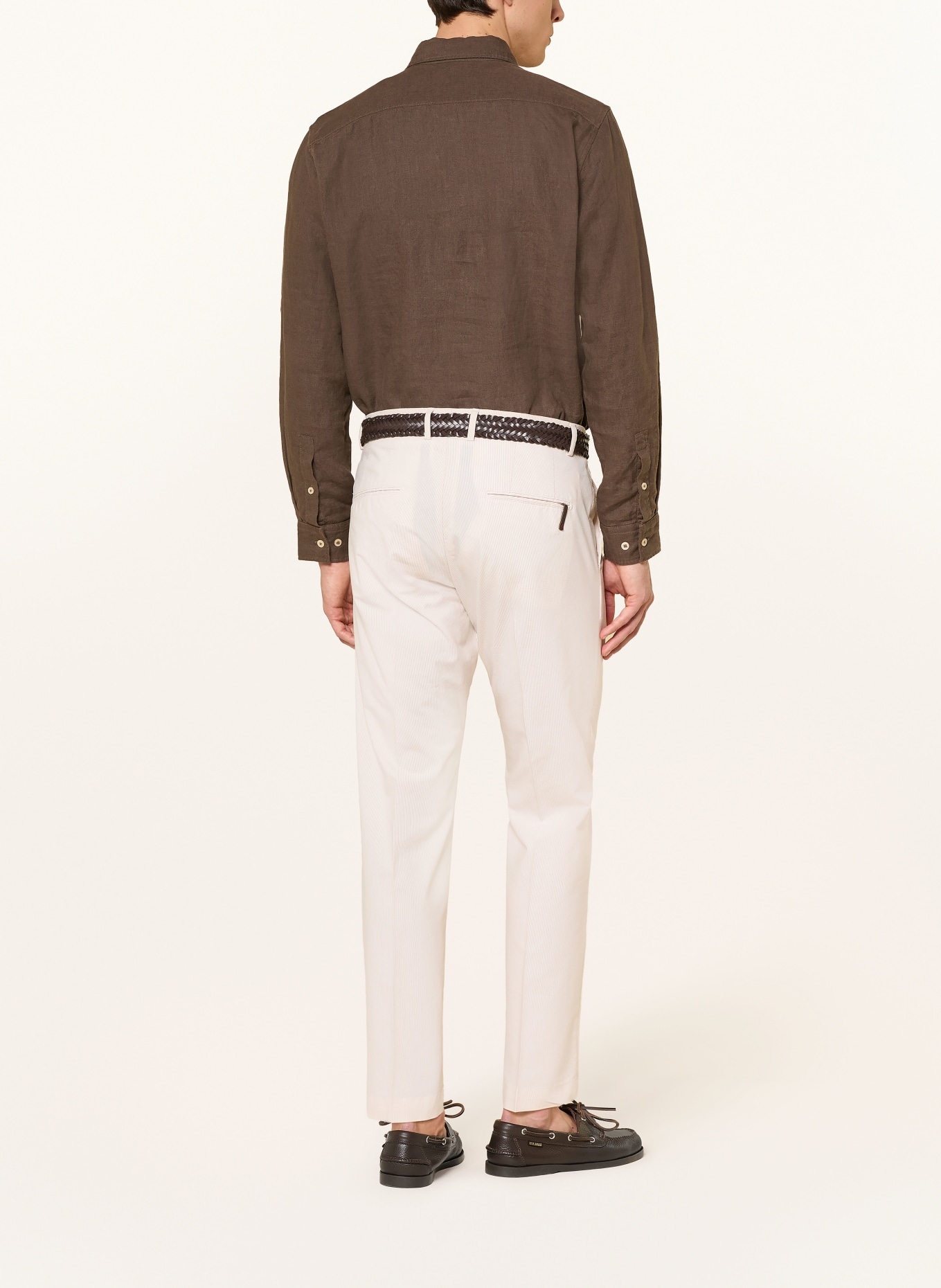 CINQUE Hose CIBEPPE Slim Fit: BEIGE / WEISS