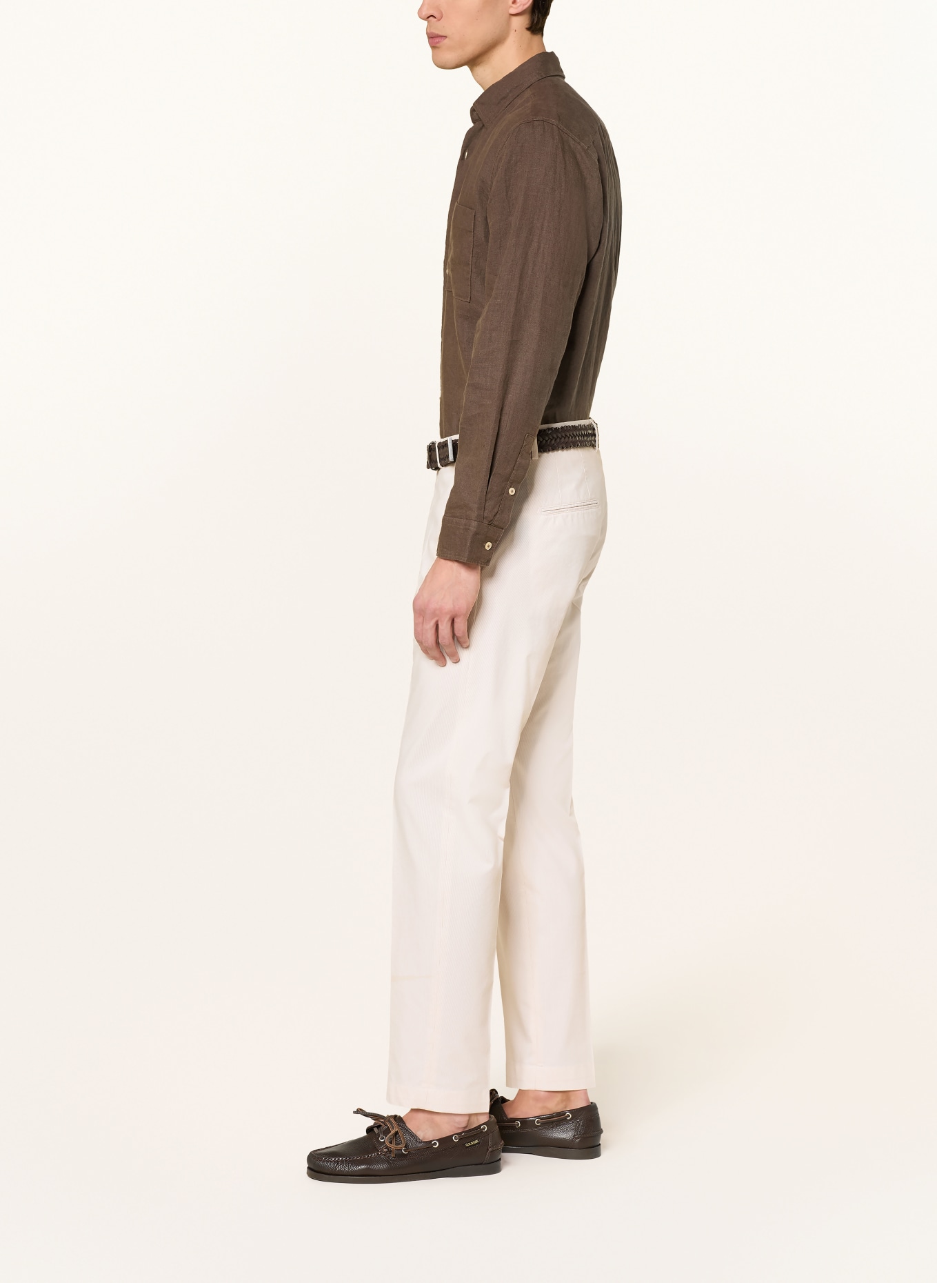 CINQUE Hose CIBEPPE Slim Fit: BEIGE / WEISS