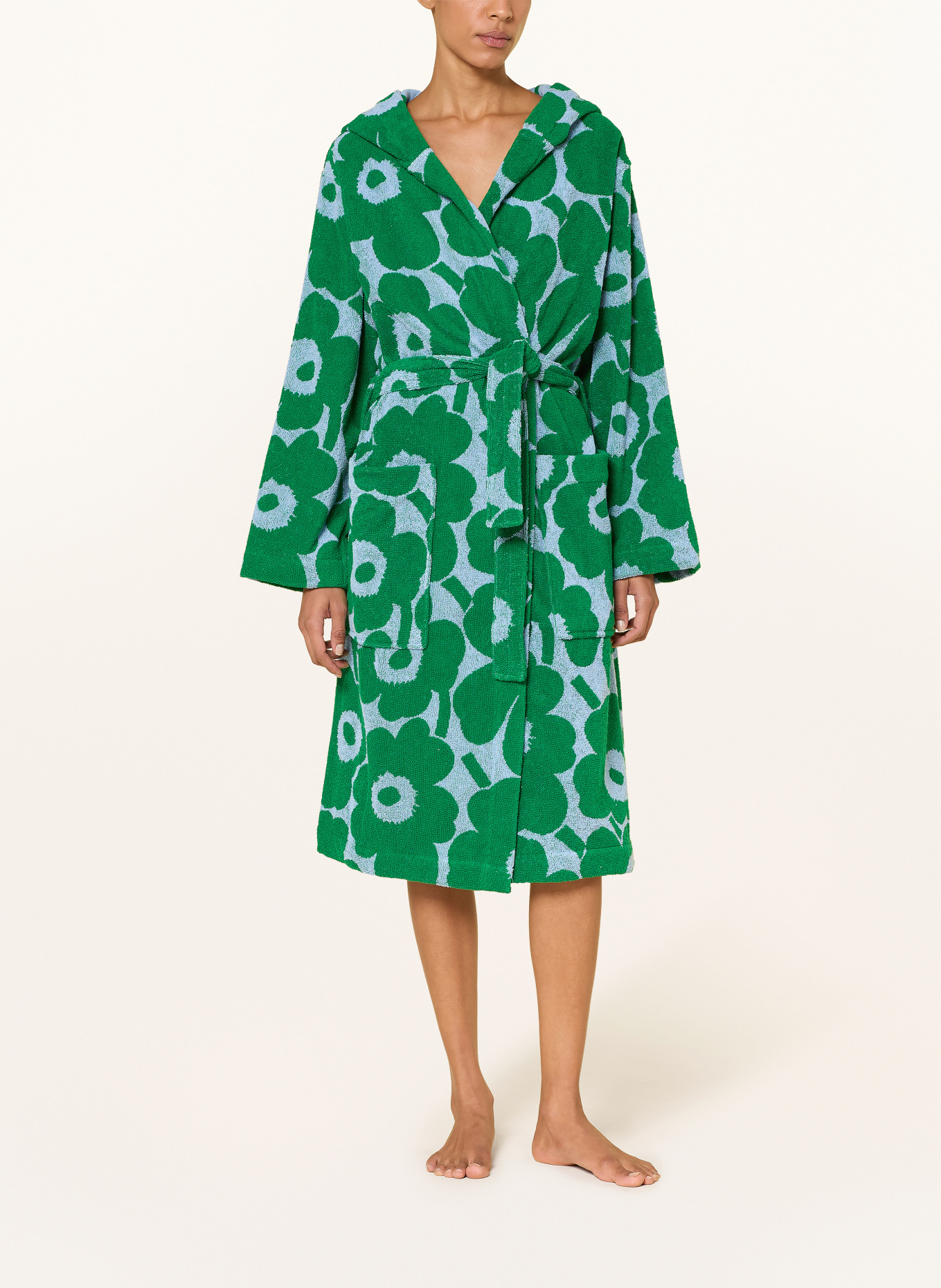 marimekko Unisex-Bademantel PIENI UNIKKO: GRÜN / HELLBLAU