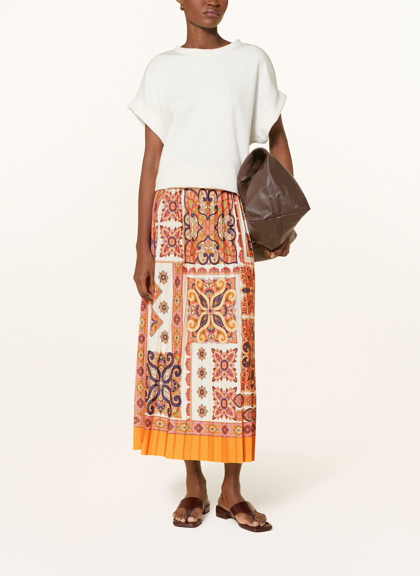 Miss Lagotte plisovaná sukně: BÉŽOVÁ / FIALOVÁ / ORANŽOVÁ