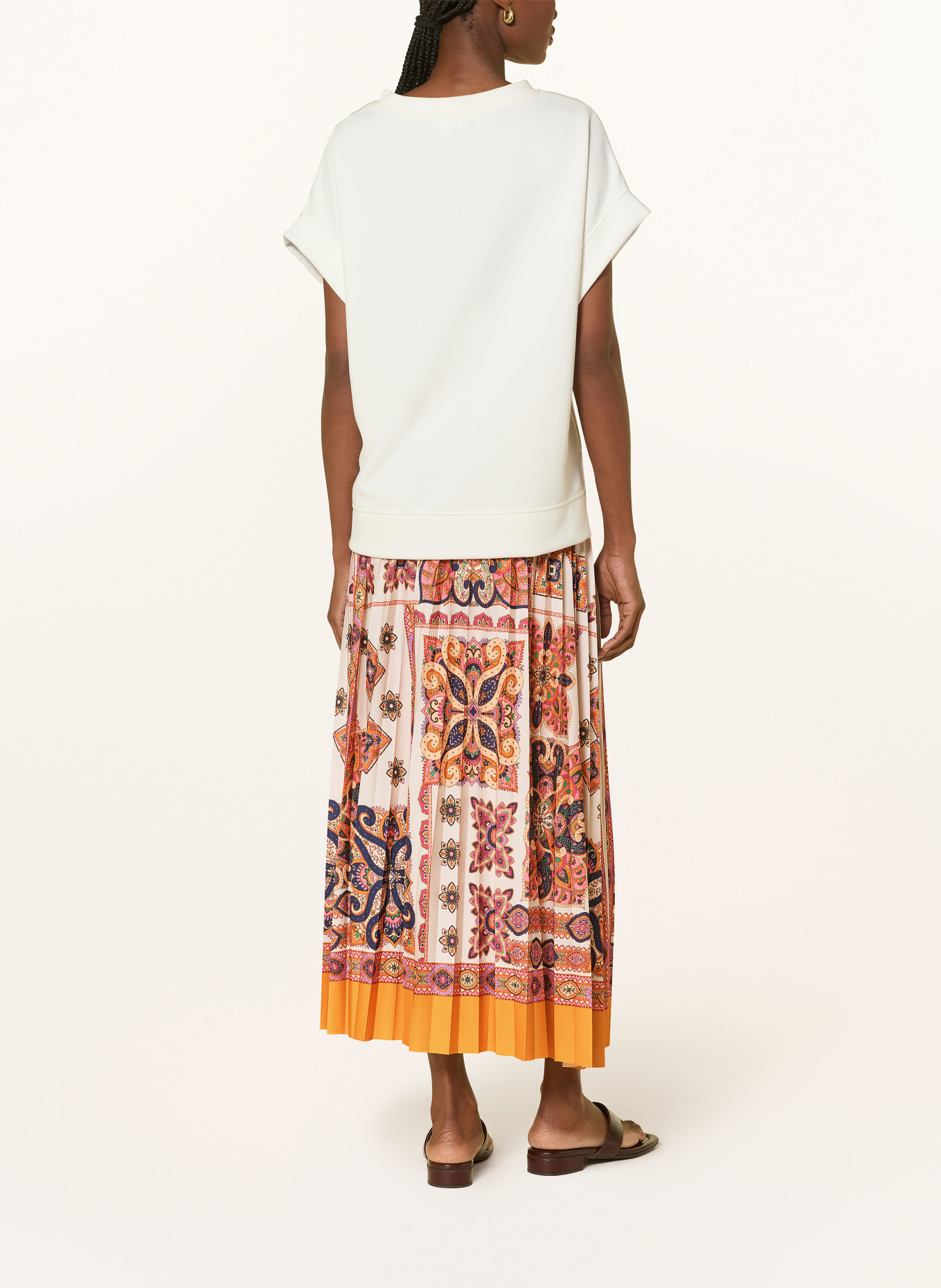 Miss Lagotte plisovaná sukně: BÉŽOVÁ / FIALOVÁ / ORANŽOVÁ