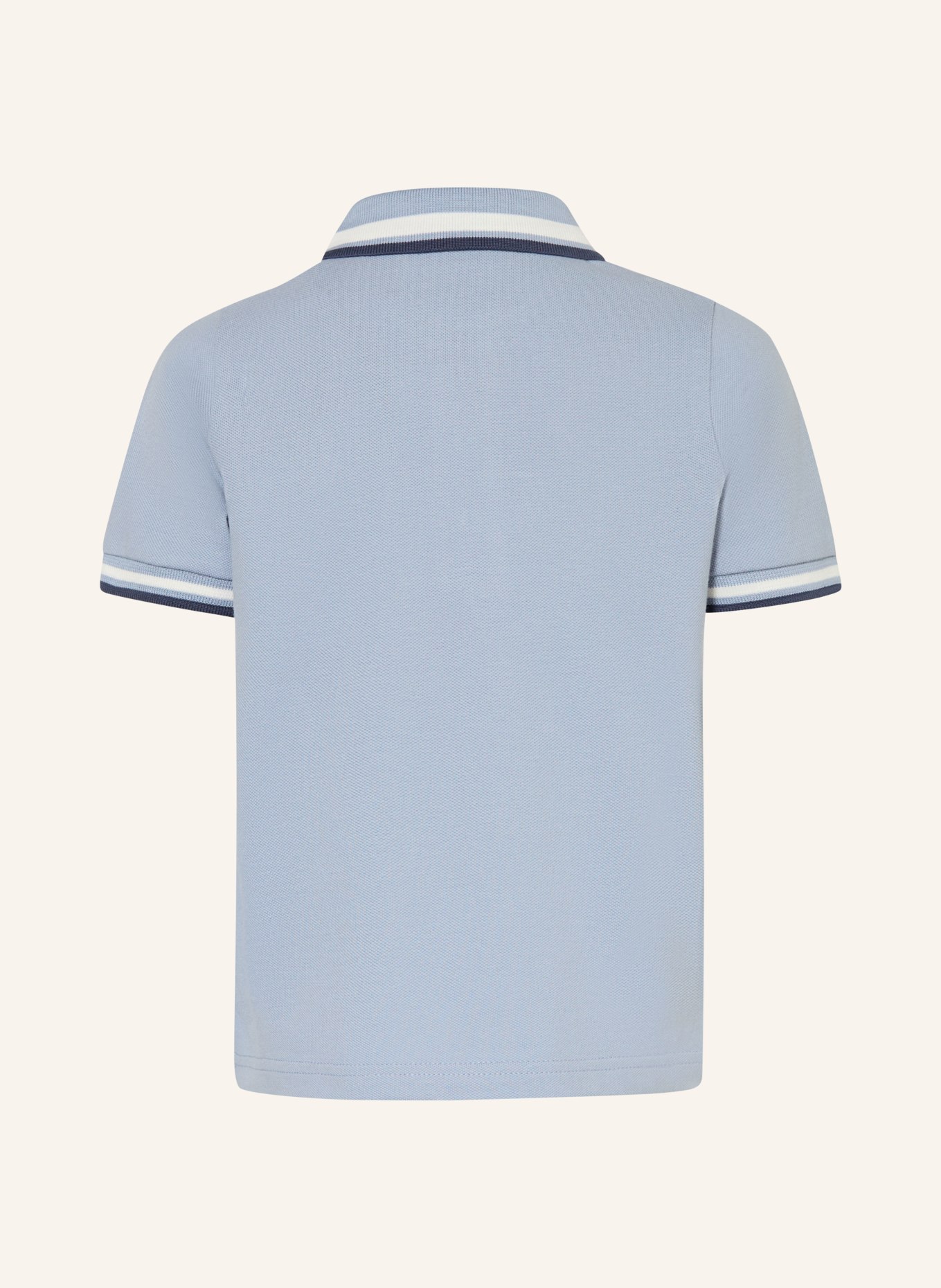 MONCLER enfant Piqué-Poloshirt: HELLBLAU / DUNKELBLAU / WEISS