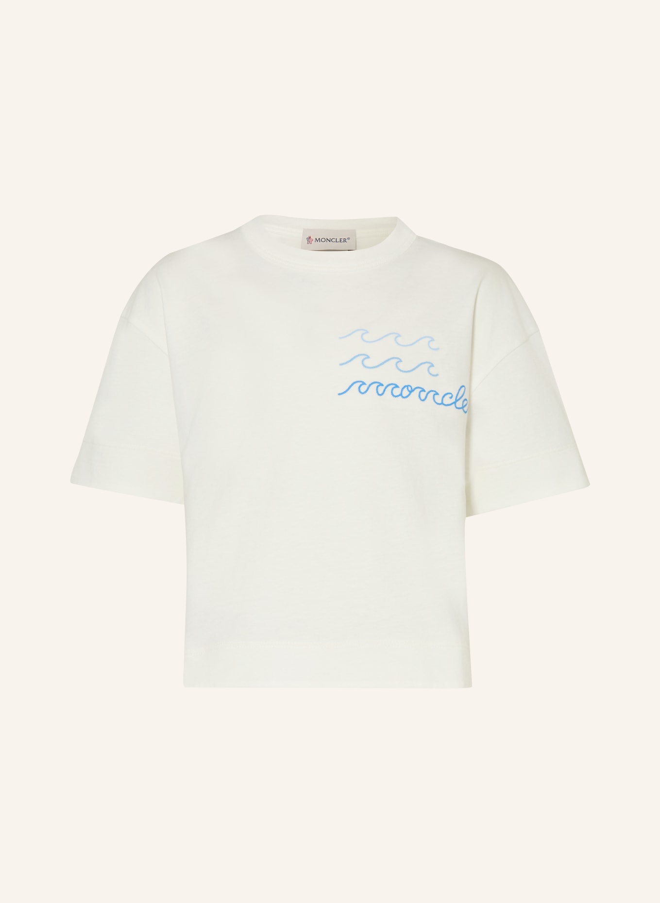 MONCLER enfant T-Shirt: CREME / HELLBLAU / BLAU