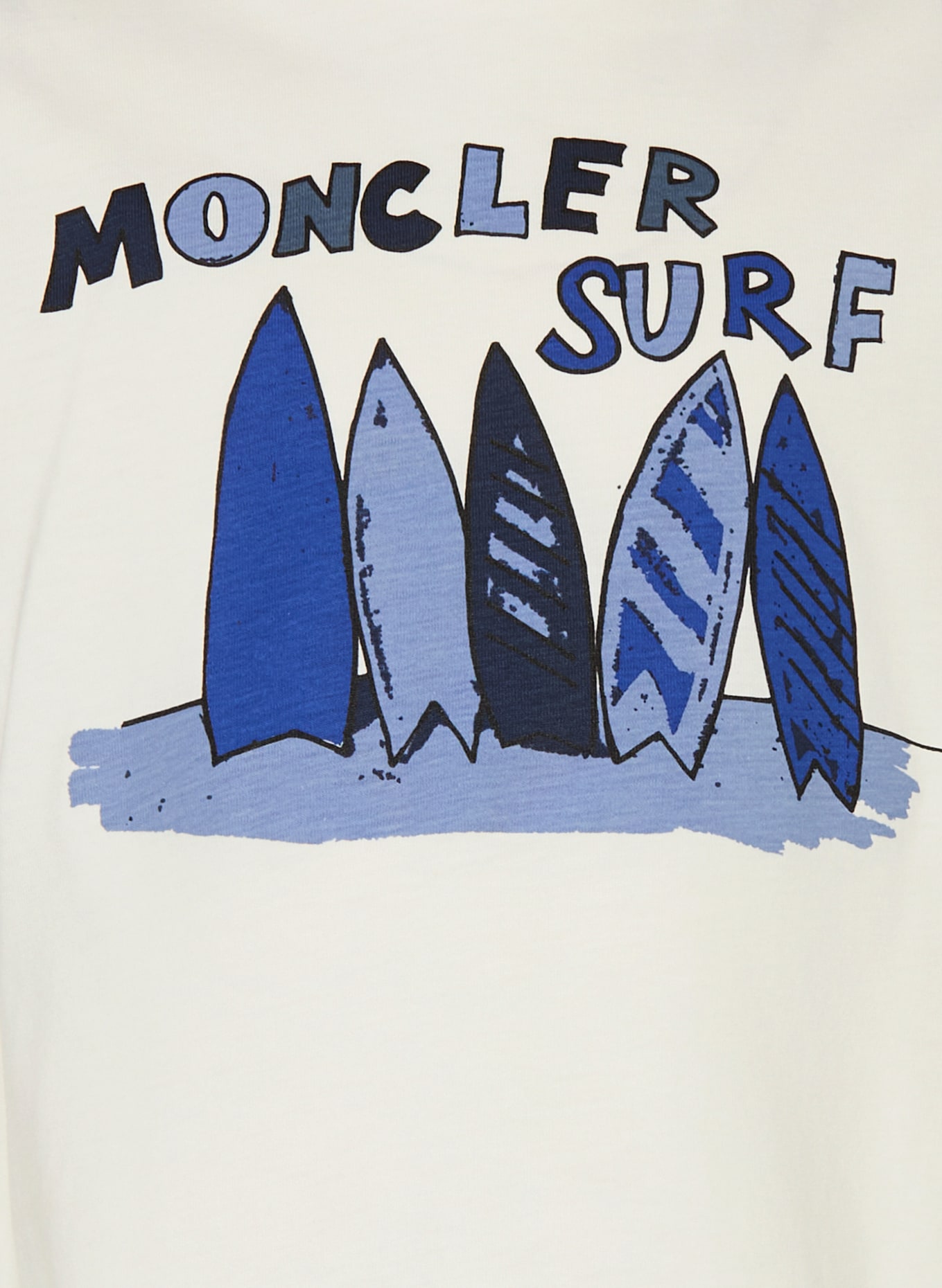 MONCLER enfant T-shirt: CREAM / LIGHT BLUE / DARK BLUE