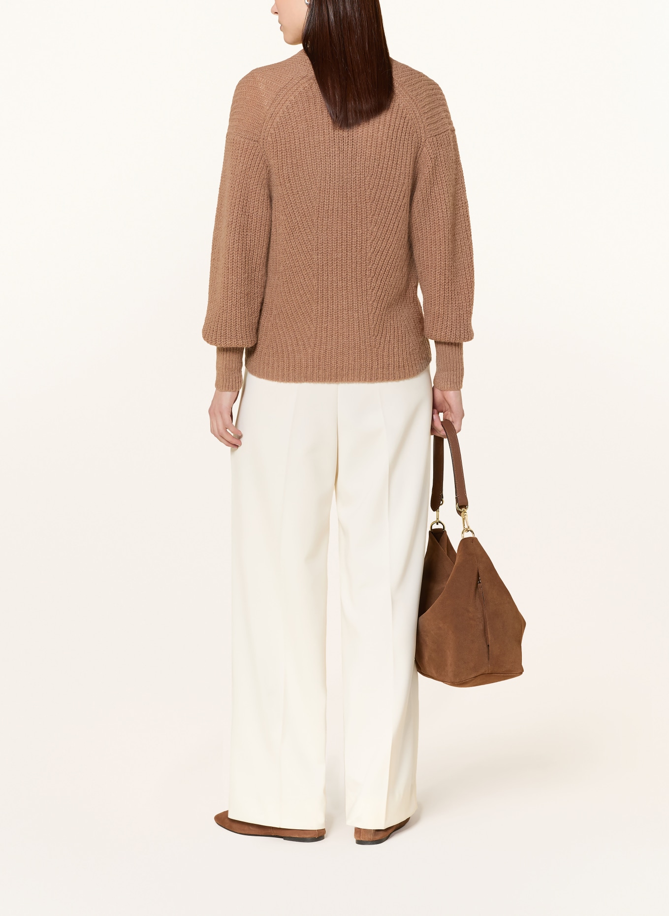 JOOP! Strickjacke KANNA mit Alpaka: COGNAC