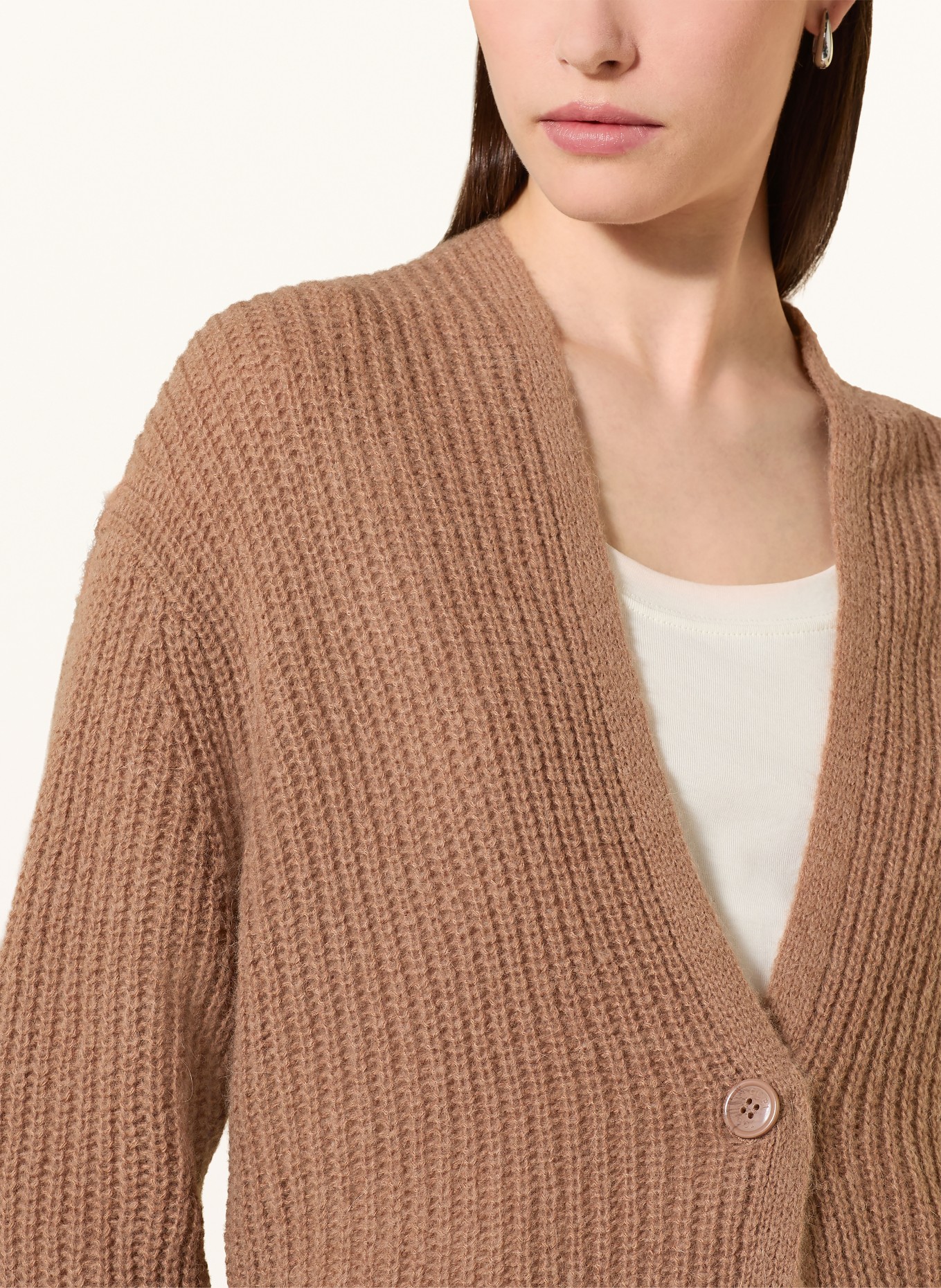 JOOP! Strickjacke KANNA mit Alpaka: COGNAC