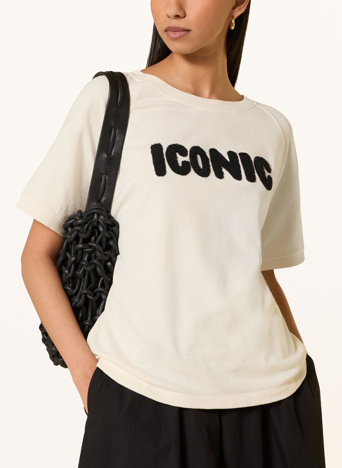 Miss Lagotte Sweatshirt: ECRU / SCHWARZ