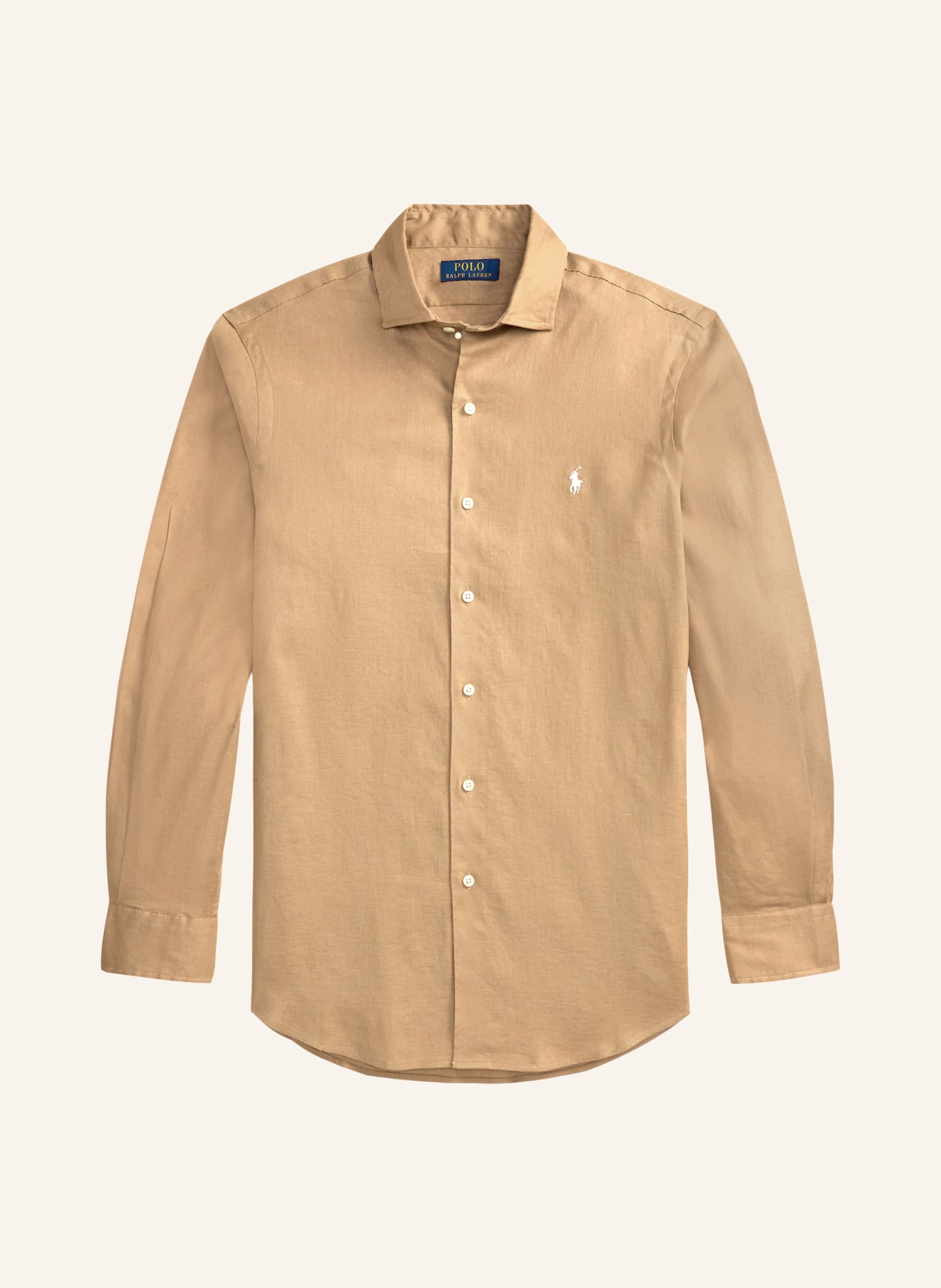 POLO RALPH LAUREN Leinenhemd Custom Fit: CAMEL