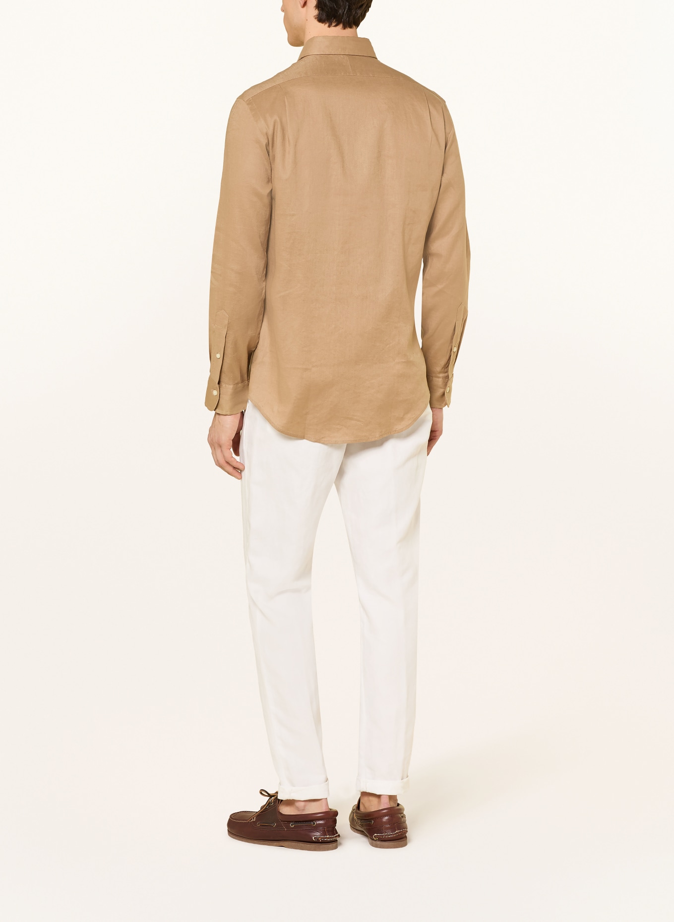 POLO RALPH LAUREN Leinenhemd Custom Fit: CAMEL