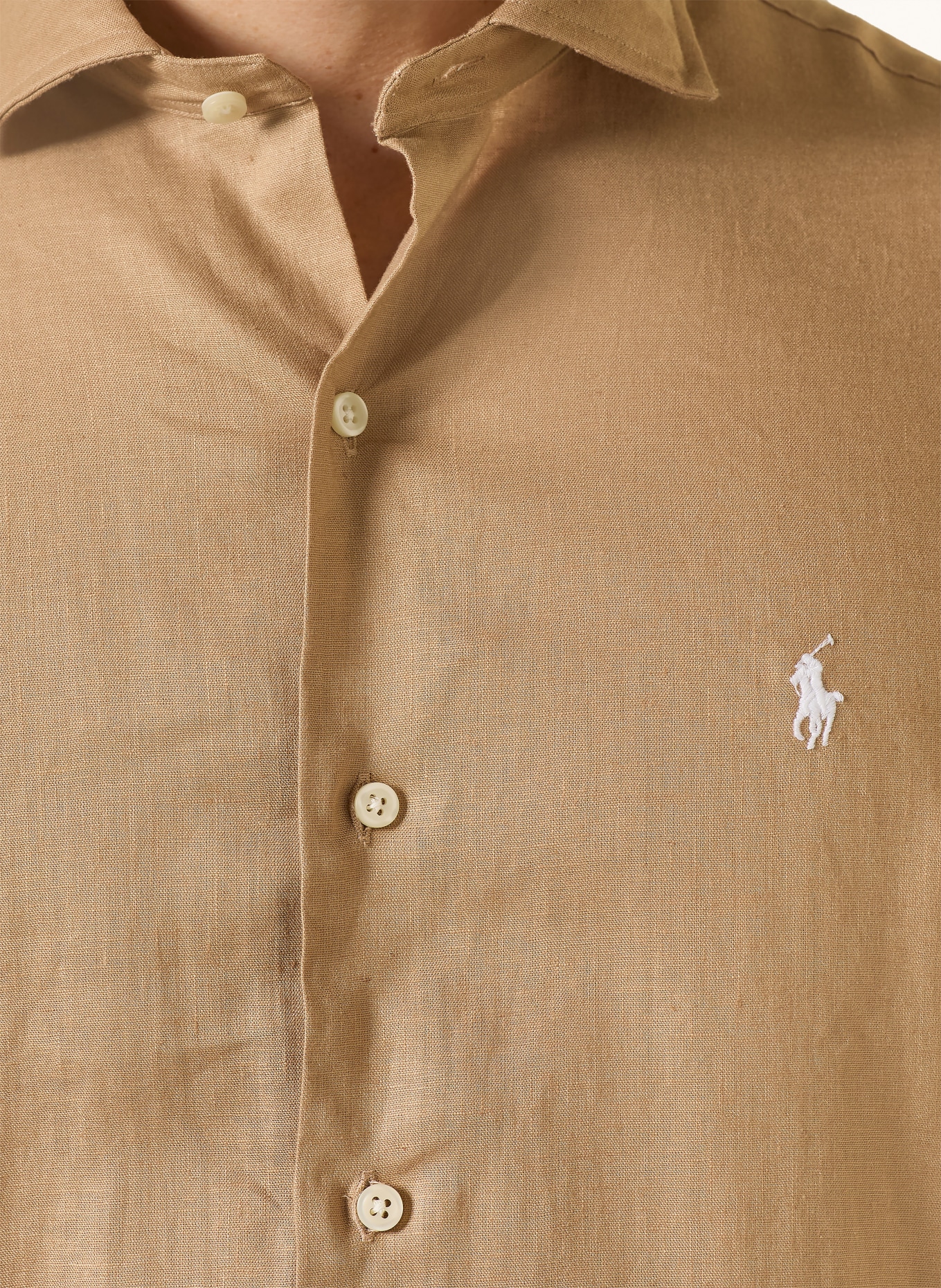 POLO RALPH LAUREN Leinenhemd Custom Fit: CAMEL