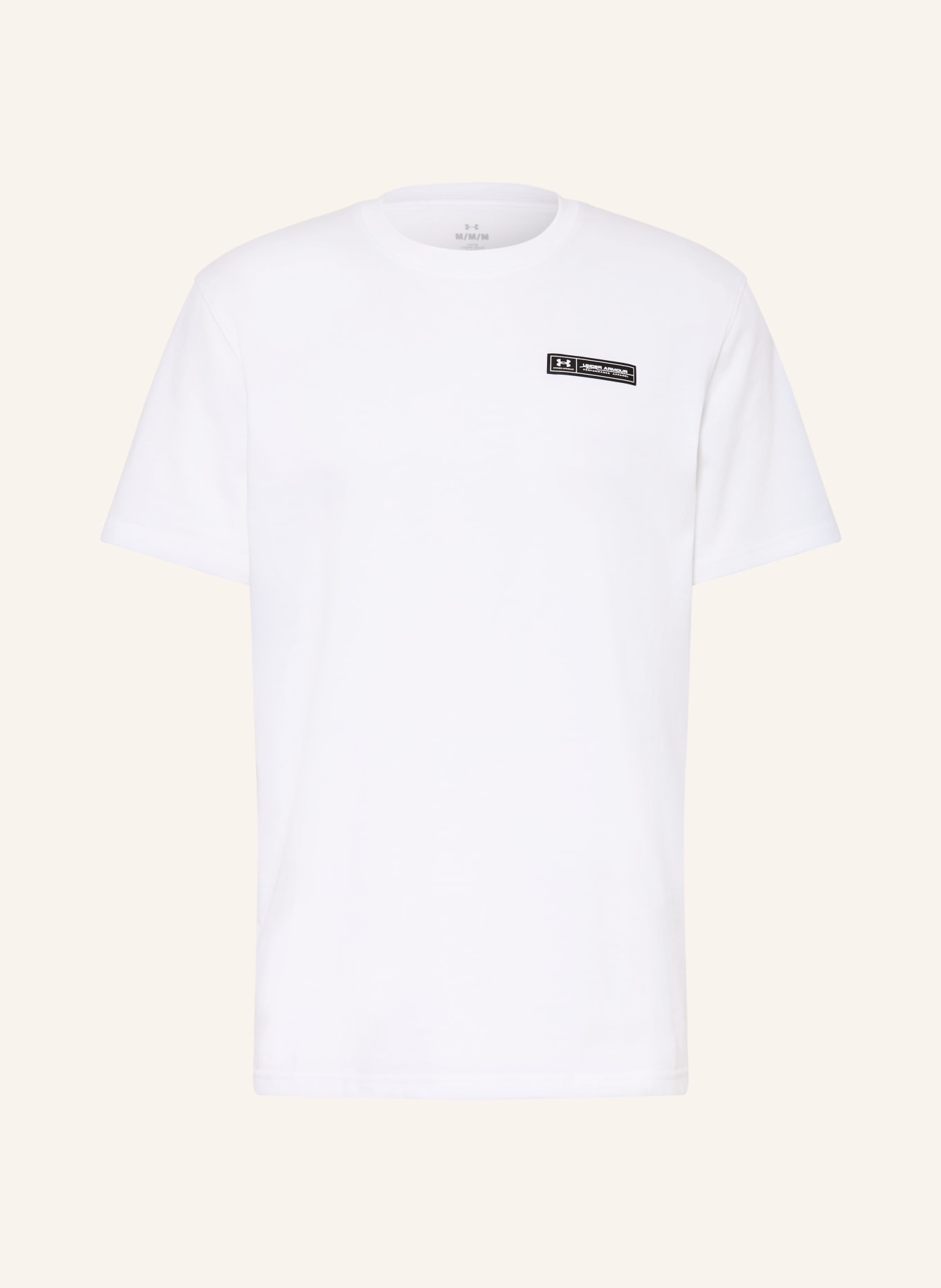 UNDER ARMOUR T-shirt UA HW ARMOUR LABEL: WHITE