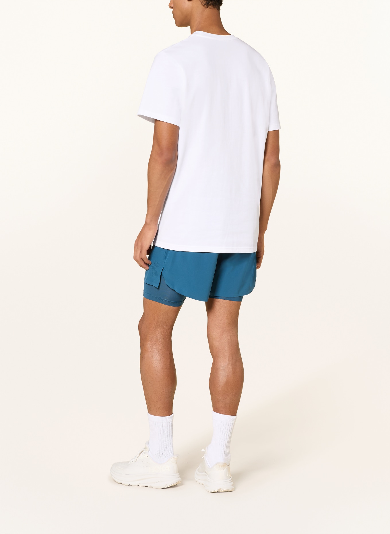 UNDER ARMOUR T-shirt UA HW ARMOUR LABEL: WHITE
