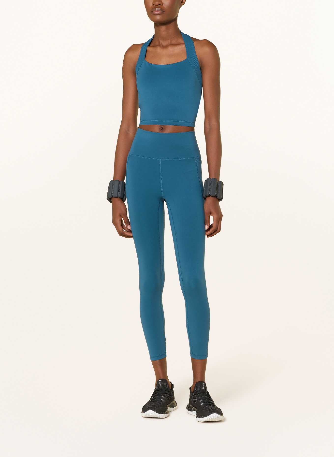 UNDER ARMOUR UA MERIDIAN Cropped Top: TEAL