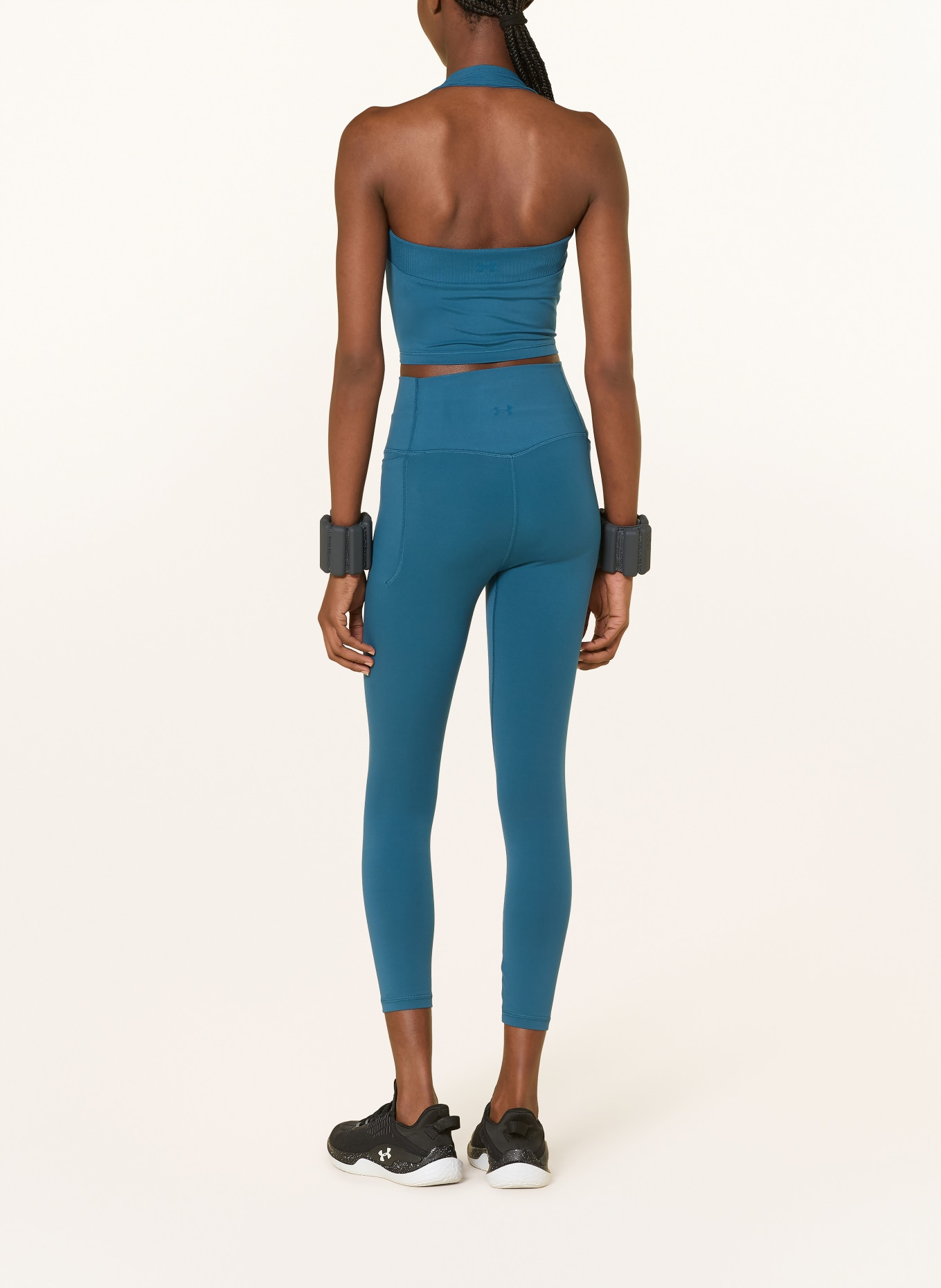 UNDER ARMOUR UA MERIDIAN Cropped Top: TEAL