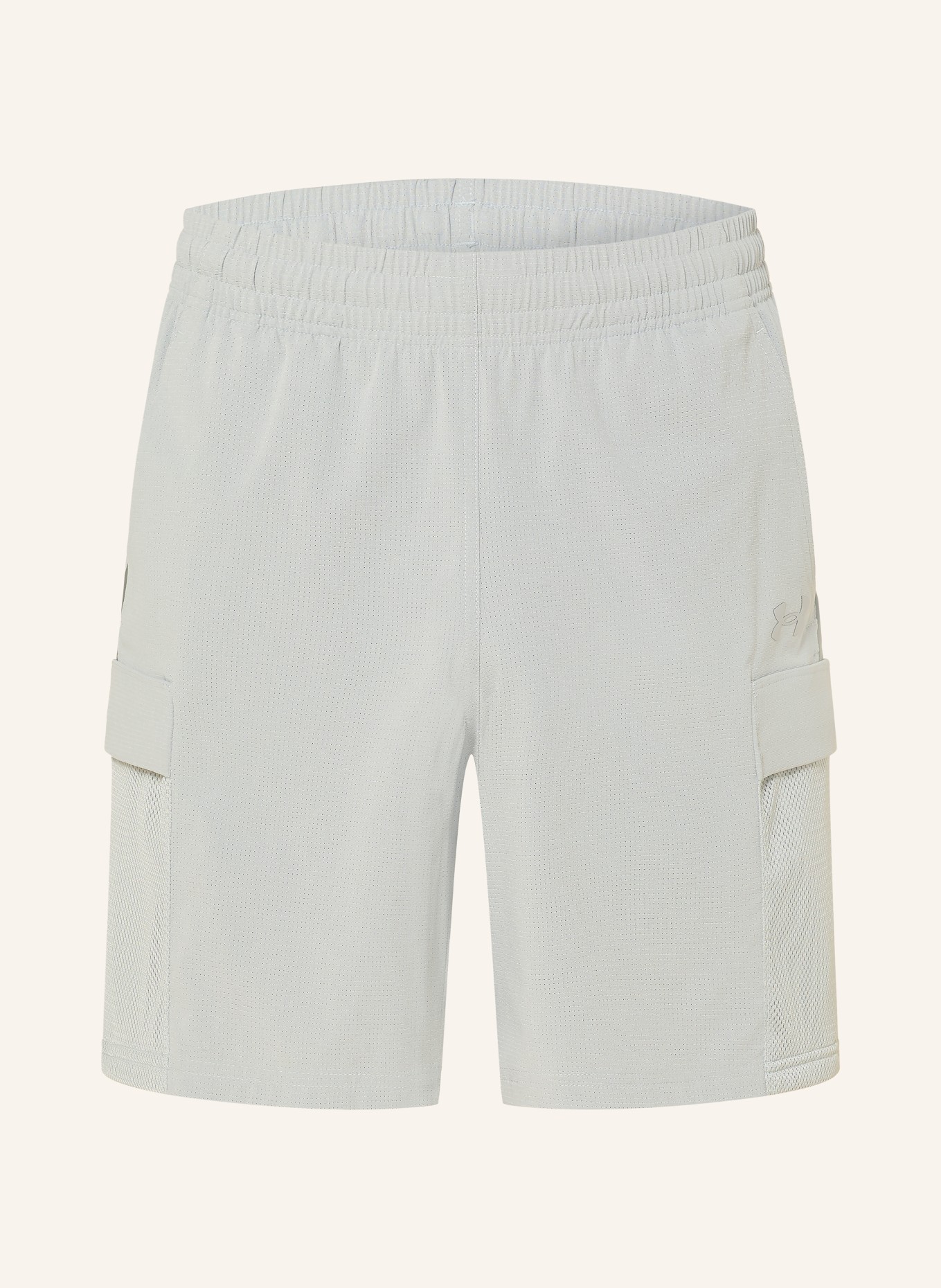 UNDER ARMOUR UA UNSTOPPABLE AIRVENT Cargo Shorts: LIGHT GRAY