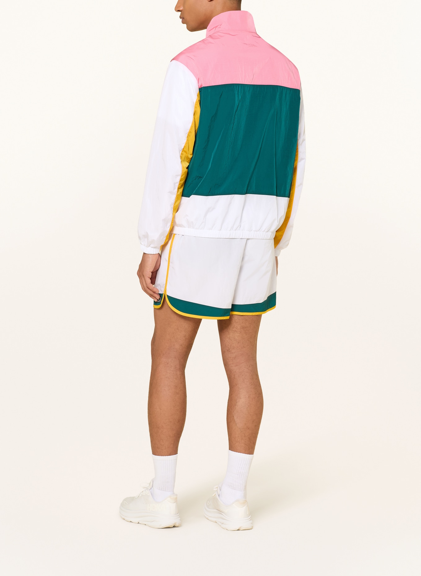 UNDER ARMOUR UA ICON Training Jacket: PINK / YELLOW / DARK GREEN