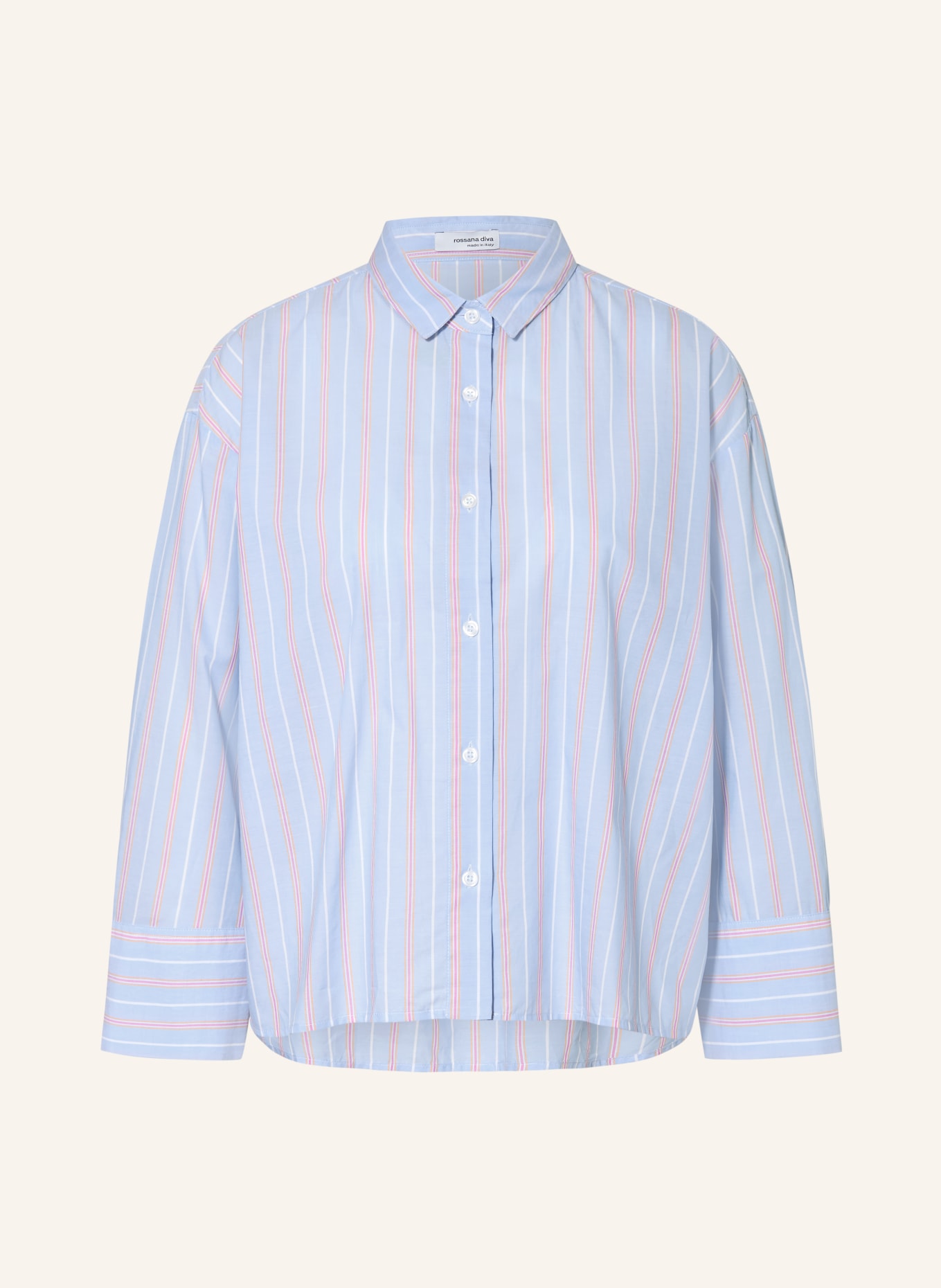 rossana diva Hemdbluse: HELLBLAU / ORANGE / WEISS