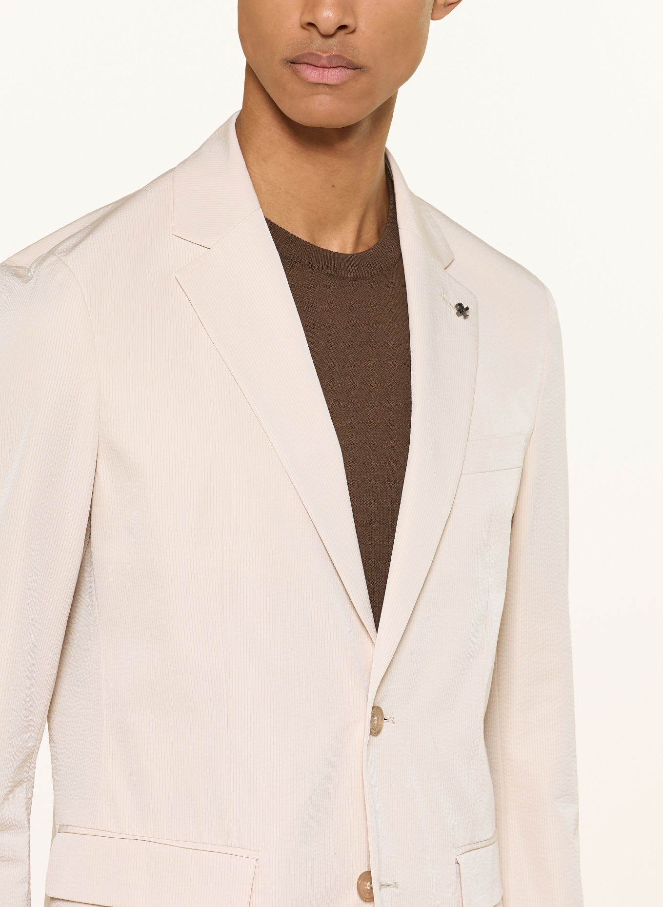 DISTRETTO 12 AREZZO Slim Fit Blazer: 0077 Travertino