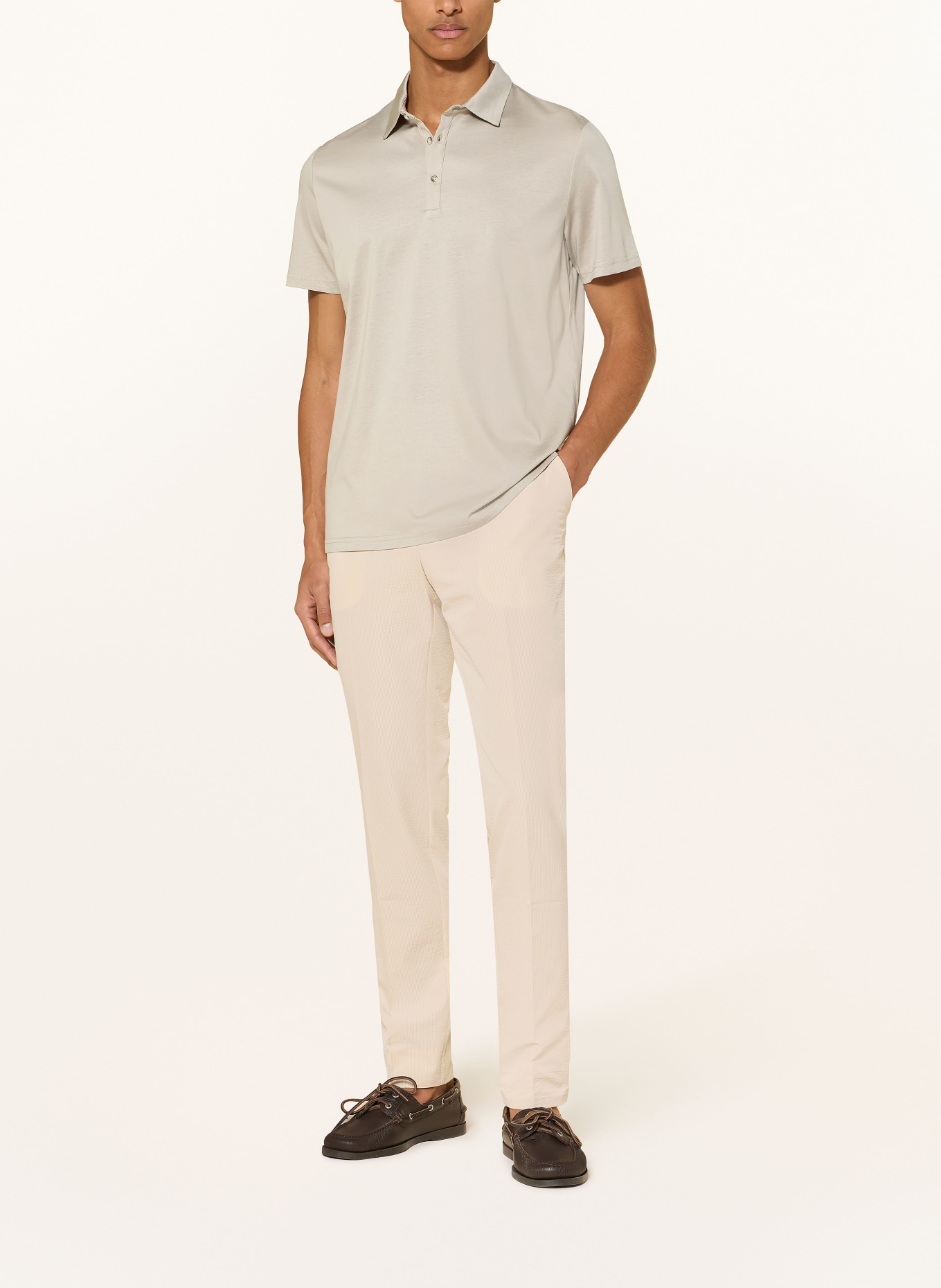 DISTRETTO 12 MENTA jersey polo shirt: BEIGE