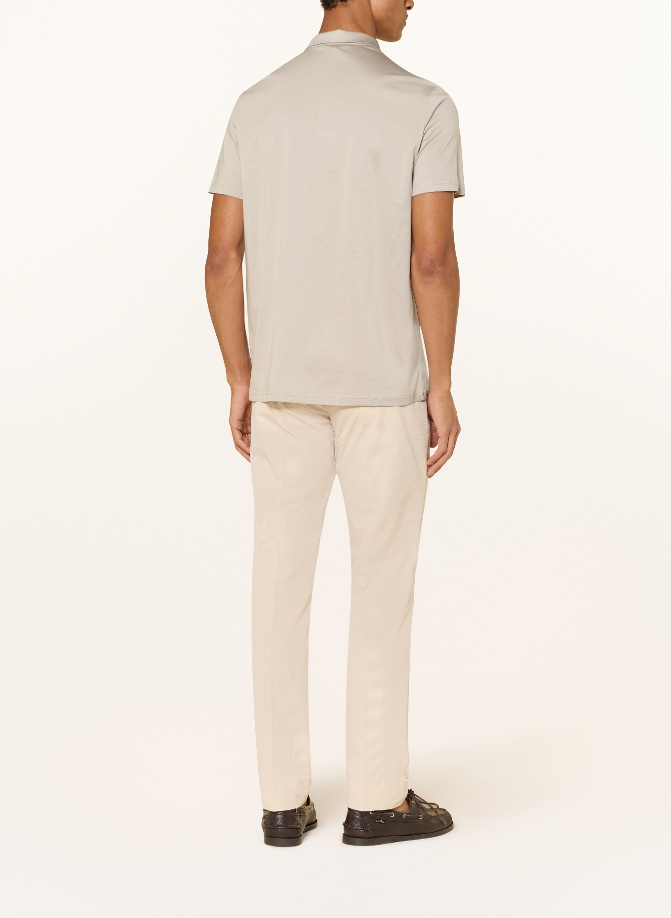 DISTRETTO 12 MENTA jersey polo shirt: BEIGE