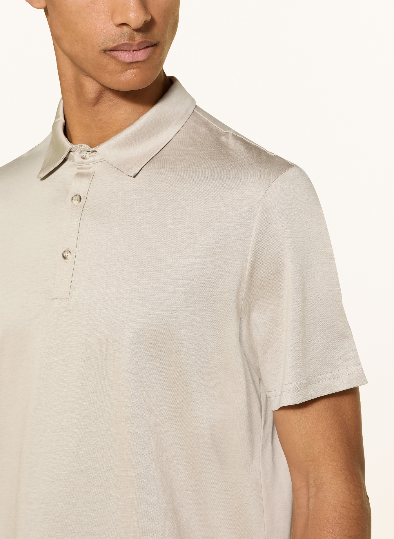 DISTRETTO 12 MENTA jersey polo shirt: BEIGE