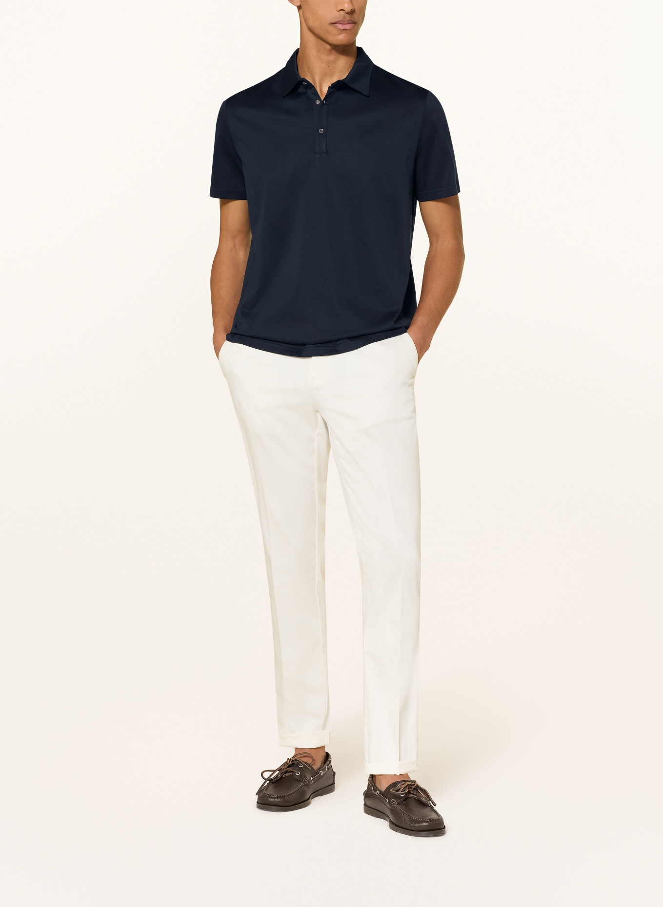 DISTRETTO 12 Jersey-Poloshirt MENTA: DUNKELBLAU