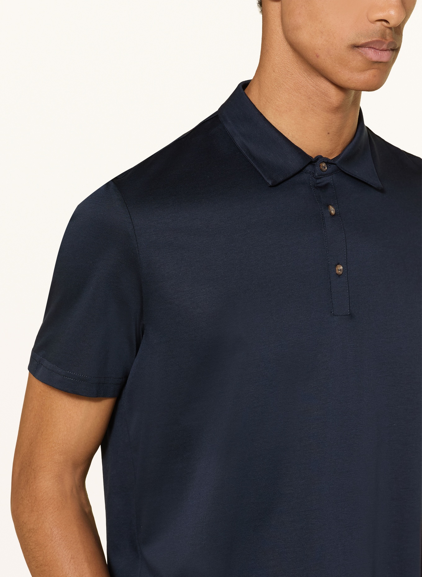 DISTRETTO 12 Jersey-Poloshirt MENTA: DUNKELBLAU