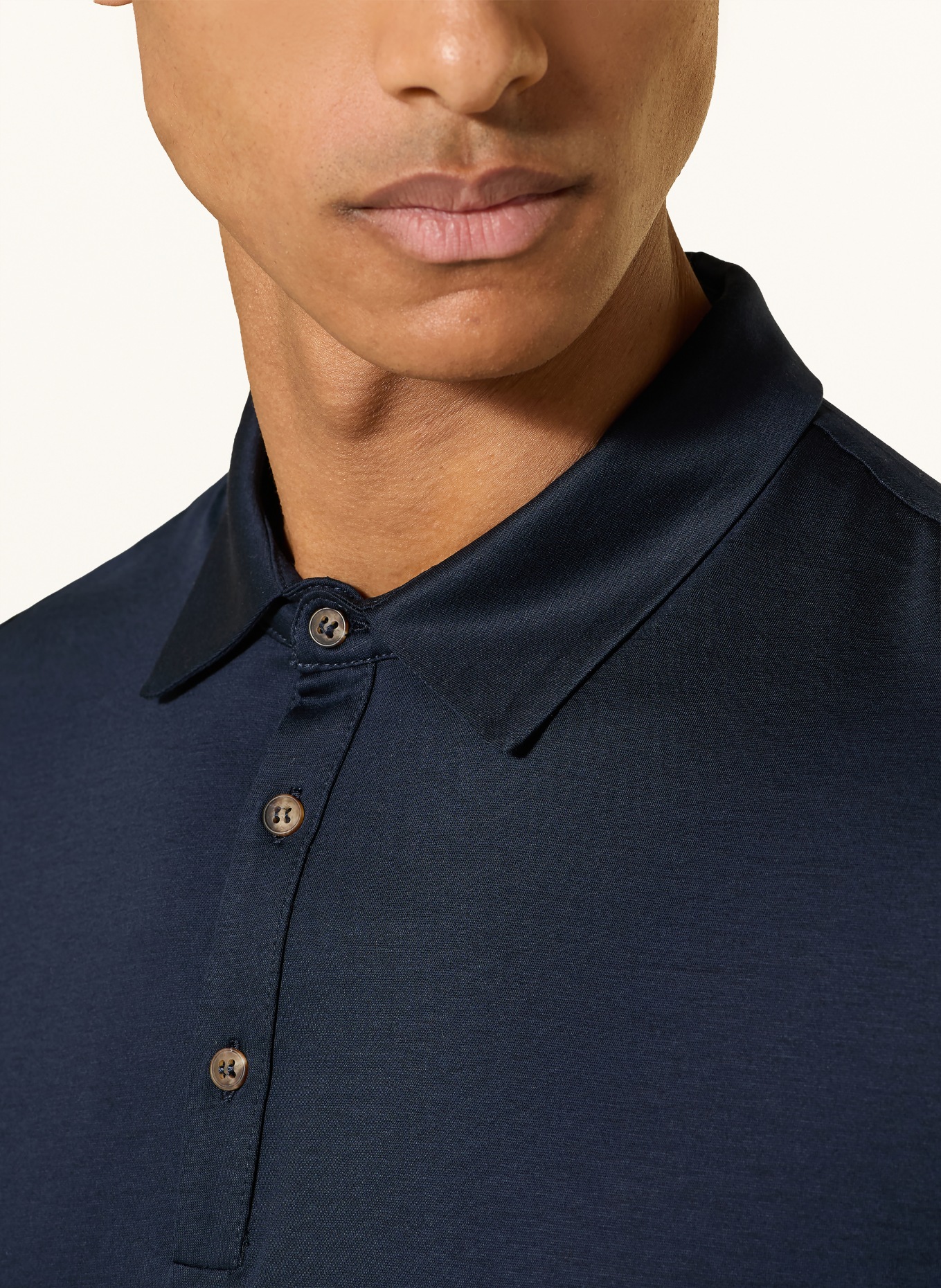 DISTRETTO 12 Jersey-Poloshirt MENTA: DUNKELBLAU