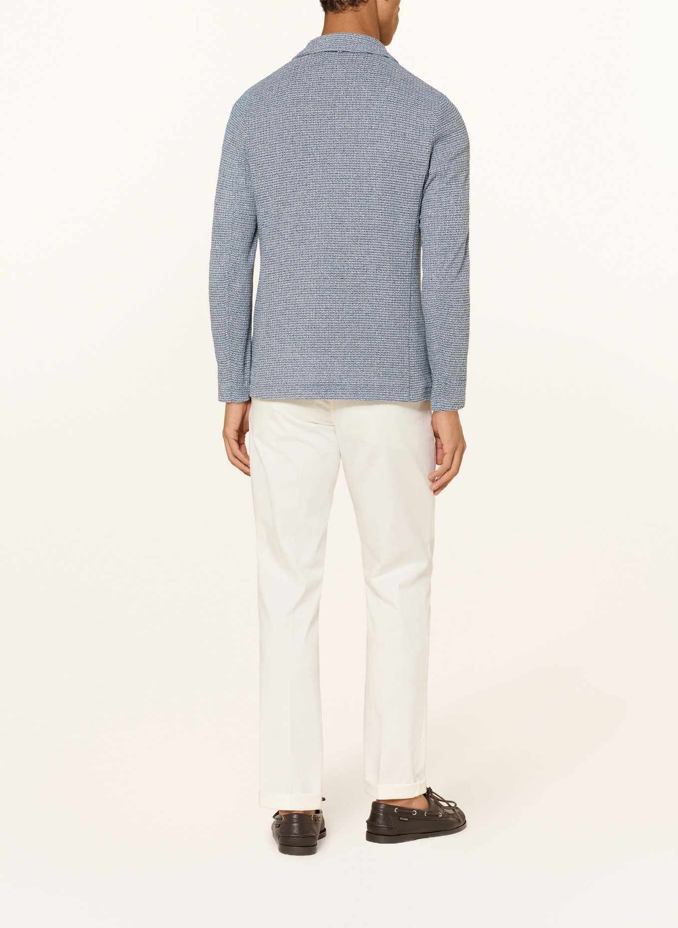 DISTRETTO 12 Extra slim fit tweed jacket: BLUE / WHITE