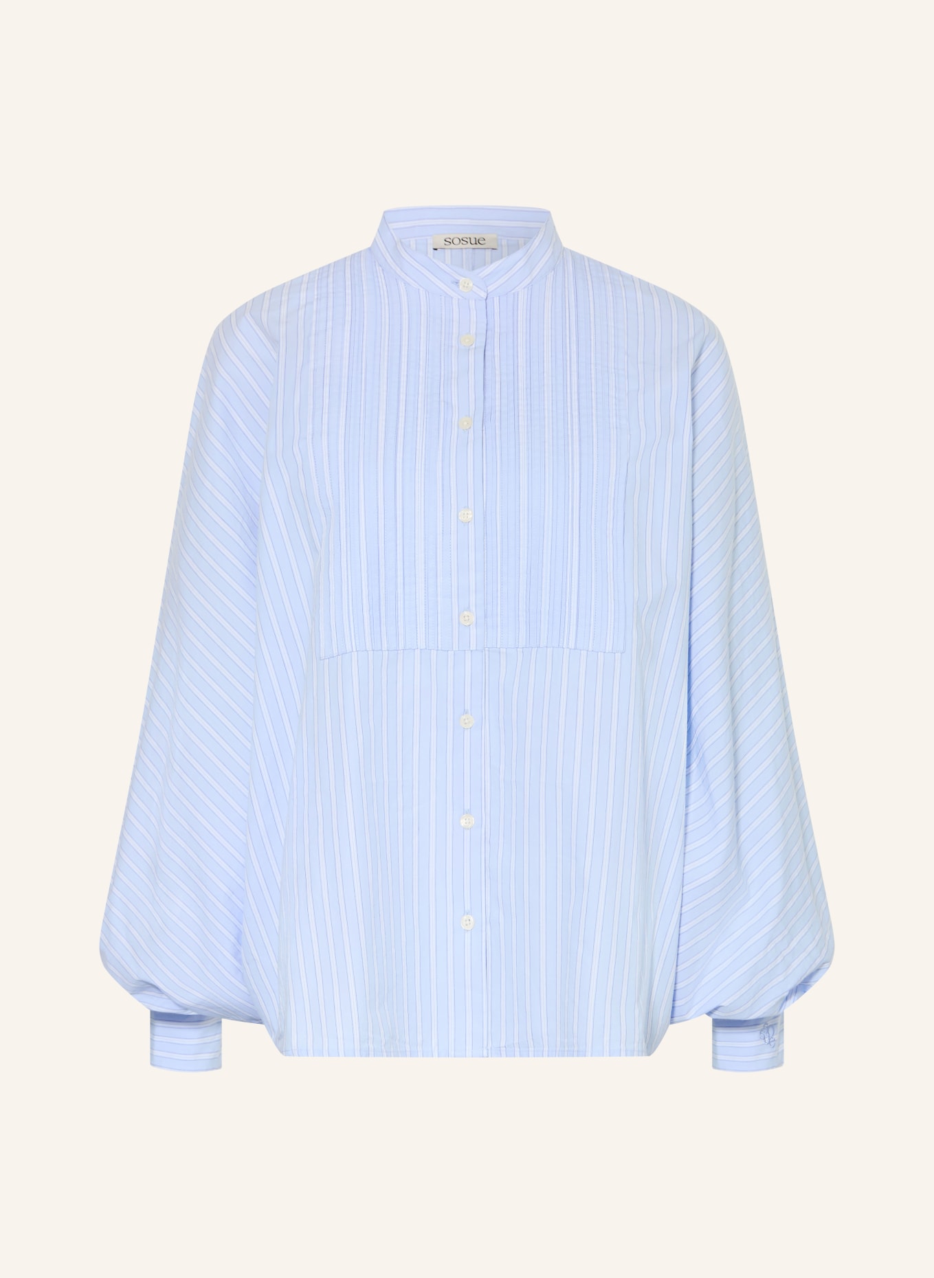 SoSUE Bluse ANTONIA: HELLBLAU / DUNKELBLAU / WEISS