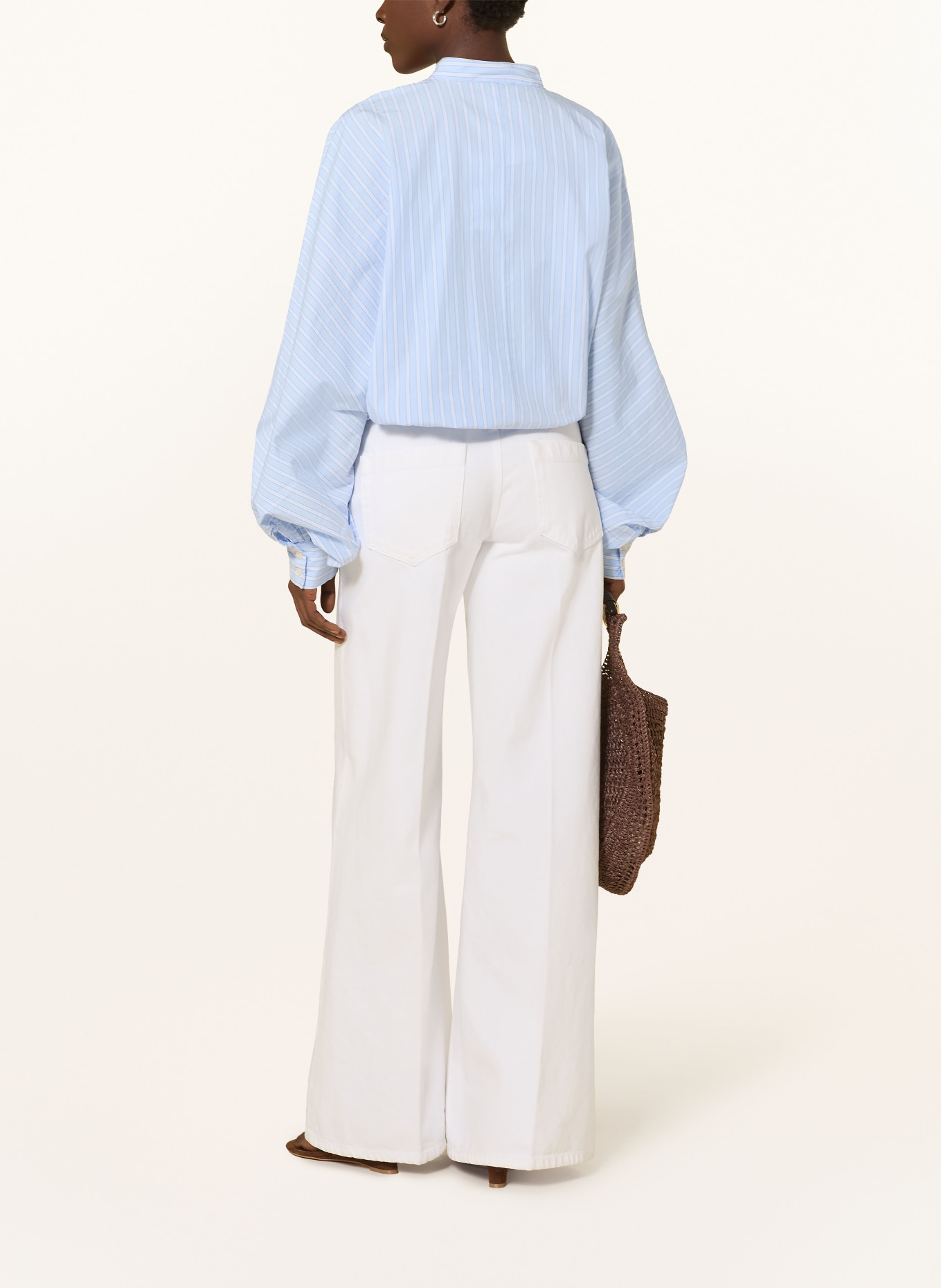 SoSUE Bluse ANTONIA: HELLBLAU / DUNKELBLAU / WEISS